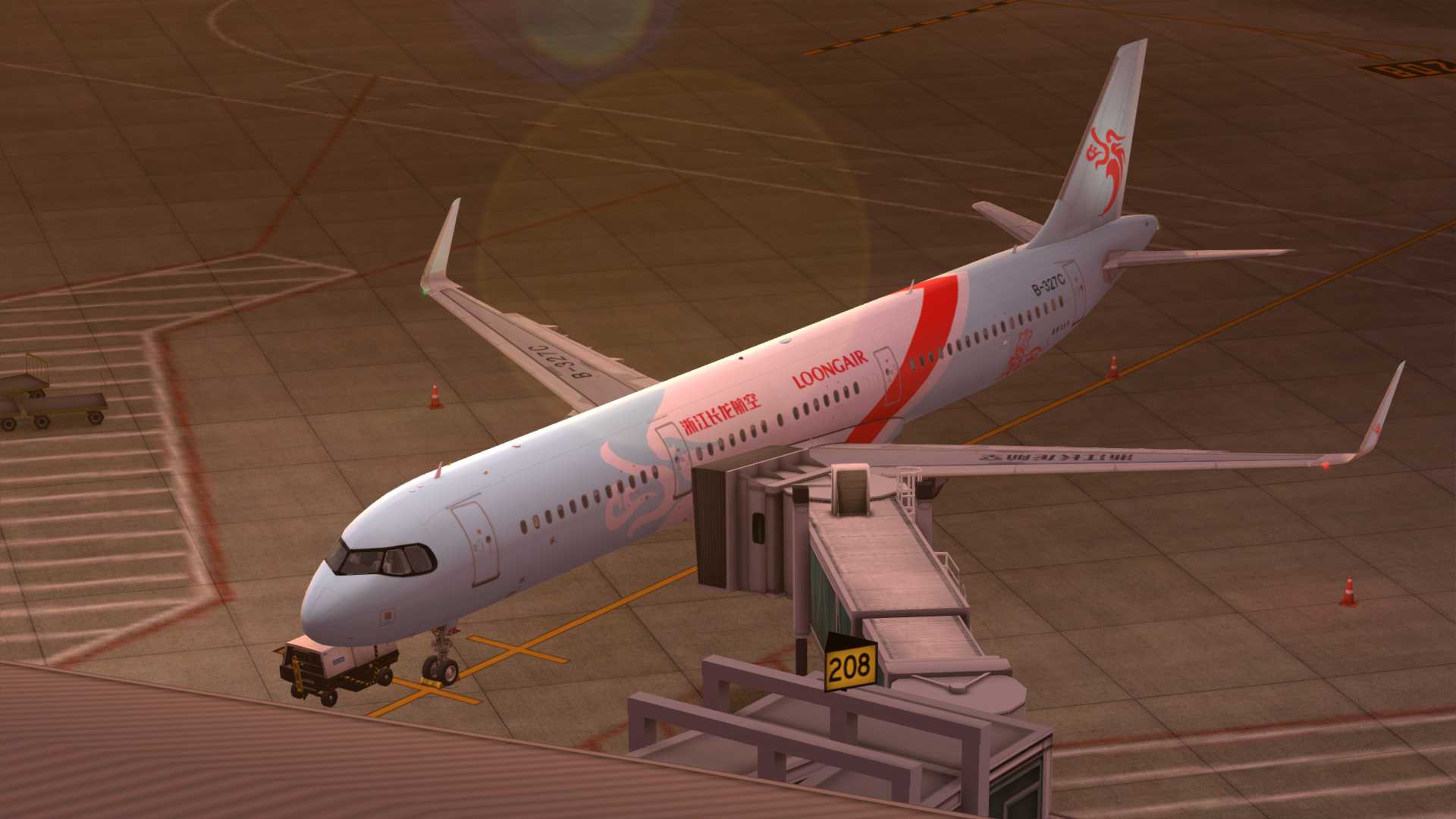 长龙航空A321新年首航，虎气冲天彩绘【模拟飞行】-6159 