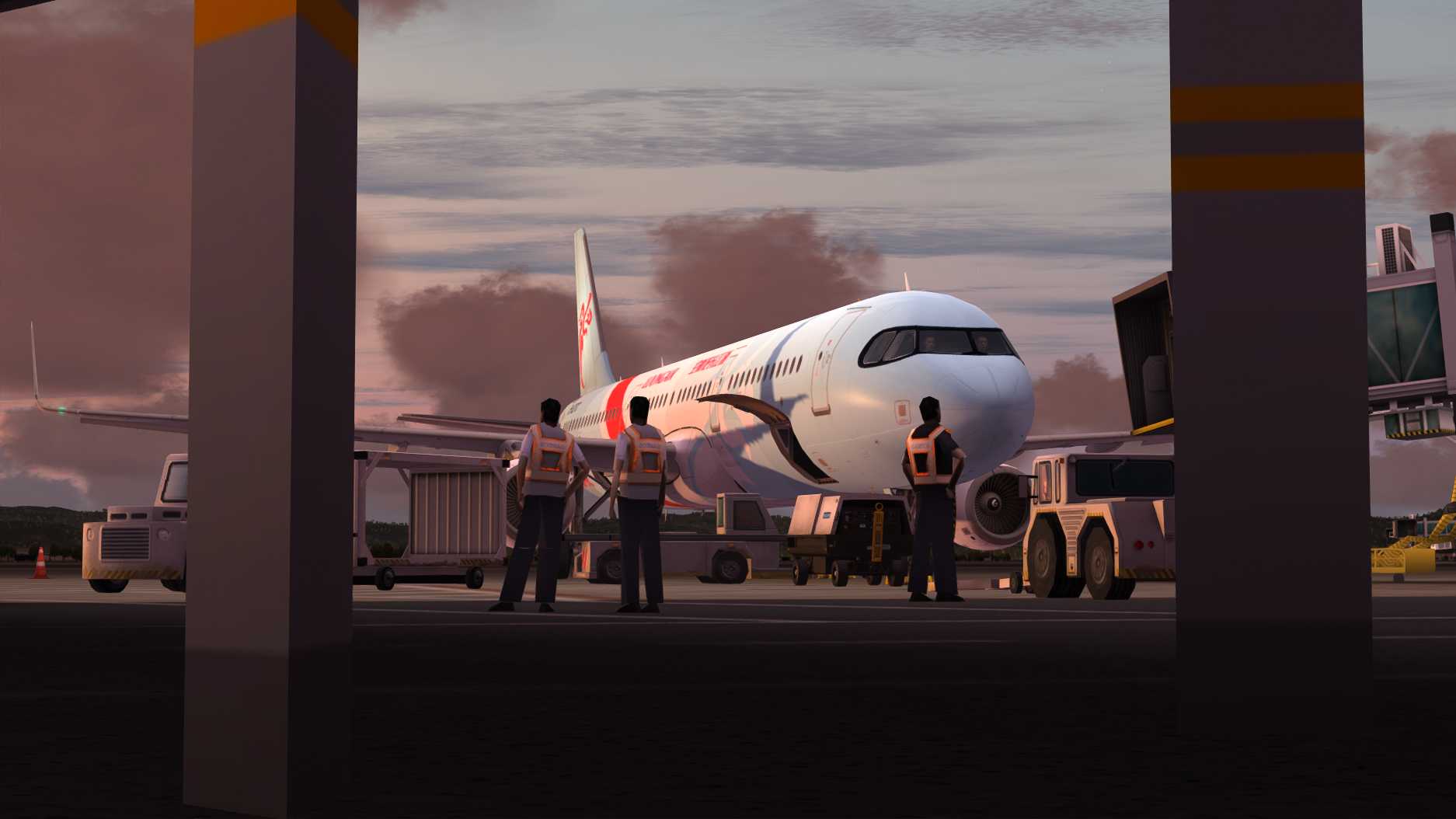 长龙航空A321新年首航，虎气冲天彩绘【模拟飞行】-4402 