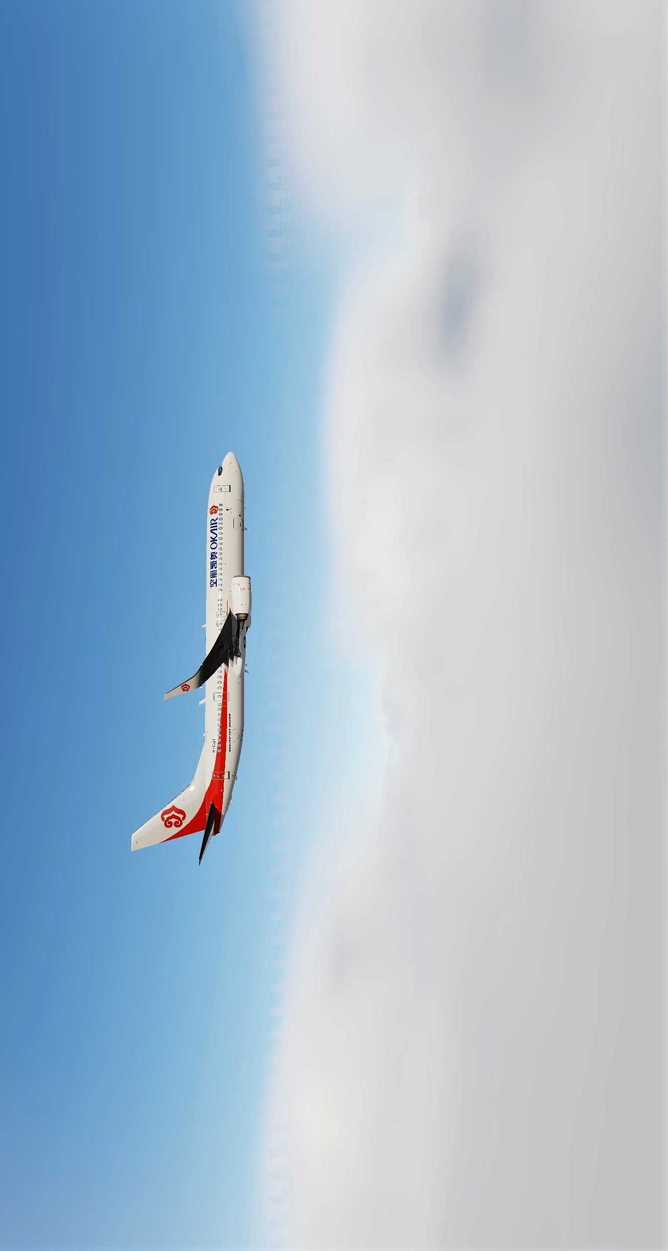 现实与虚拟-（奥凯航空B739）-3344 