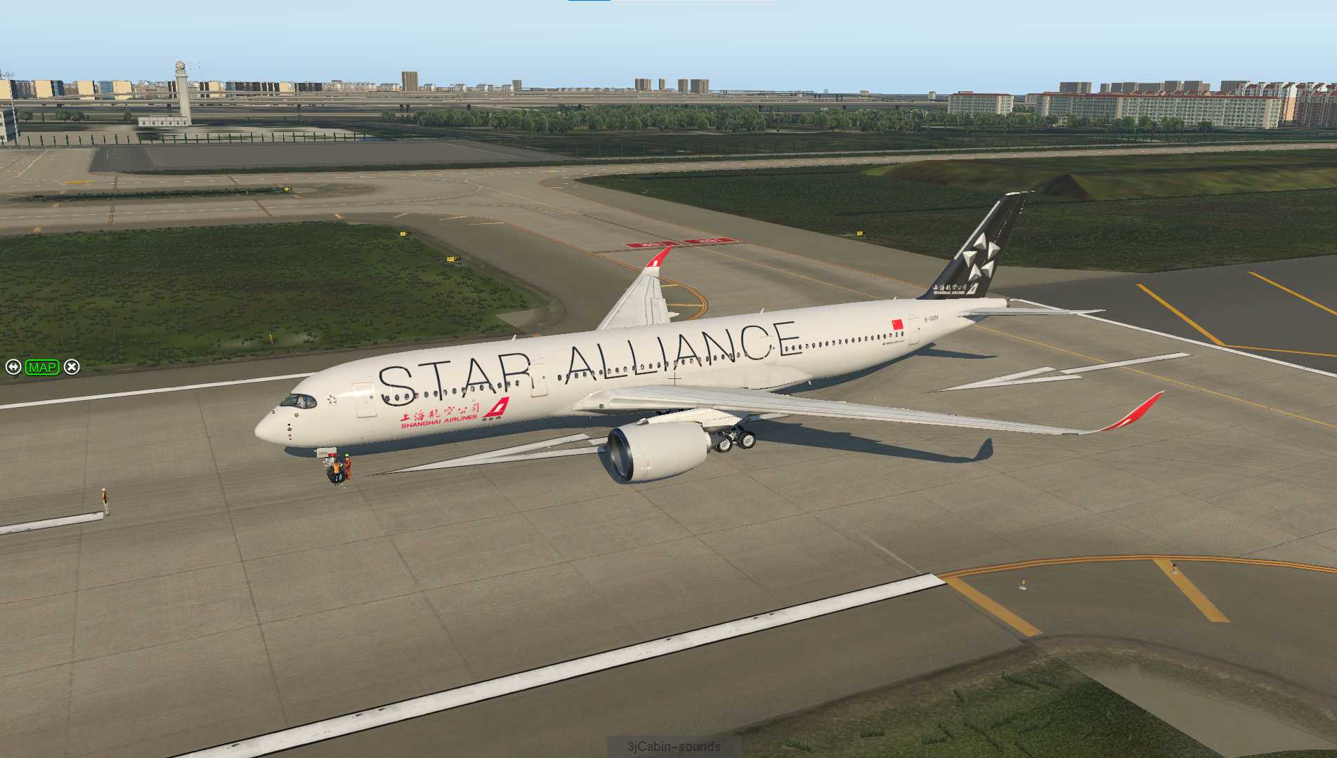 【改装】A350上海航空星空联盟涂装-7206 
