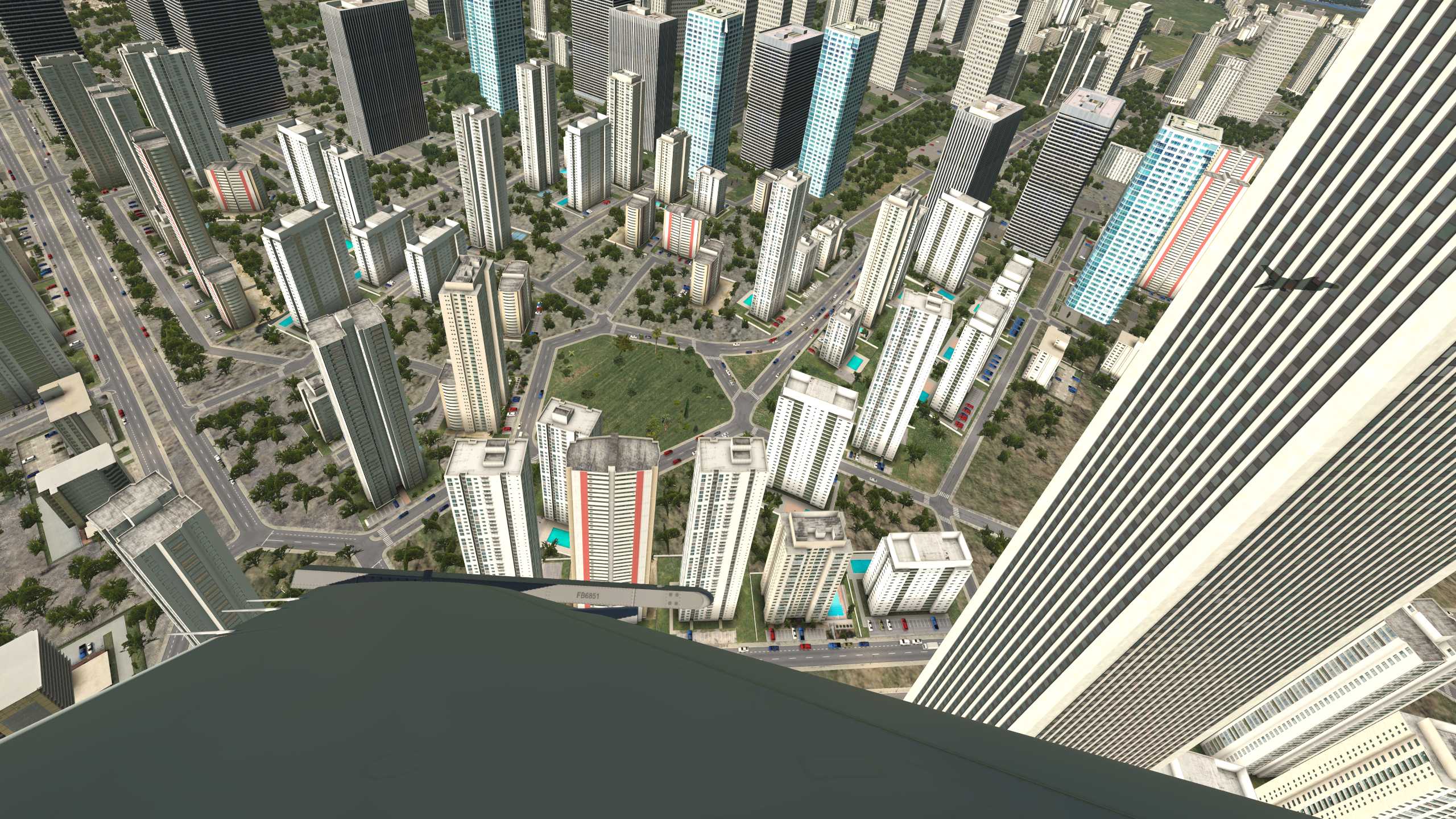 XP11 南京市中心那幢高楼居然是X-Plane大厦-3874 