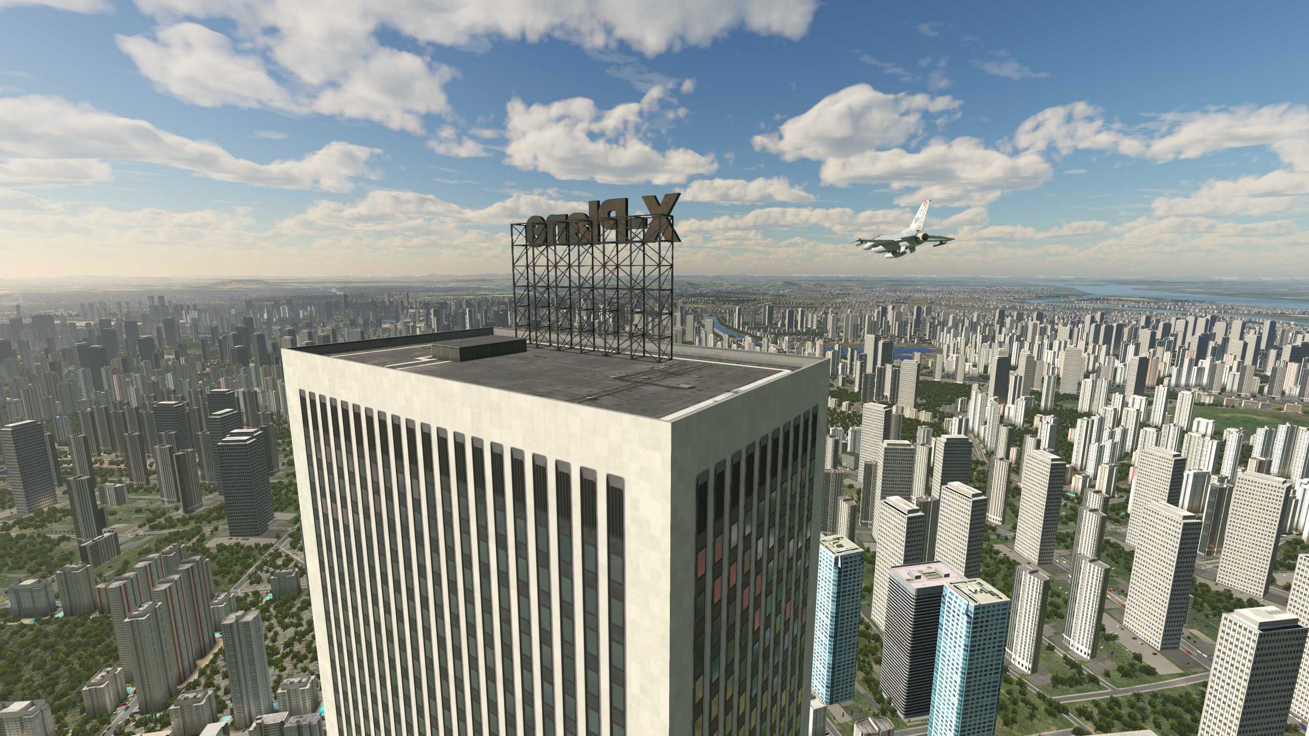 XP11 南京市中心那幢高楼居然是X-Plane大厦-3646 