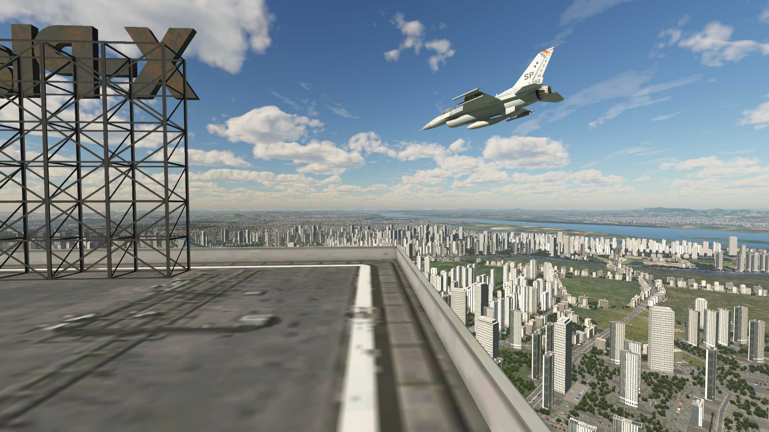XP11 南京市中心那幢高楼居然是X-Plane大厦-3301 