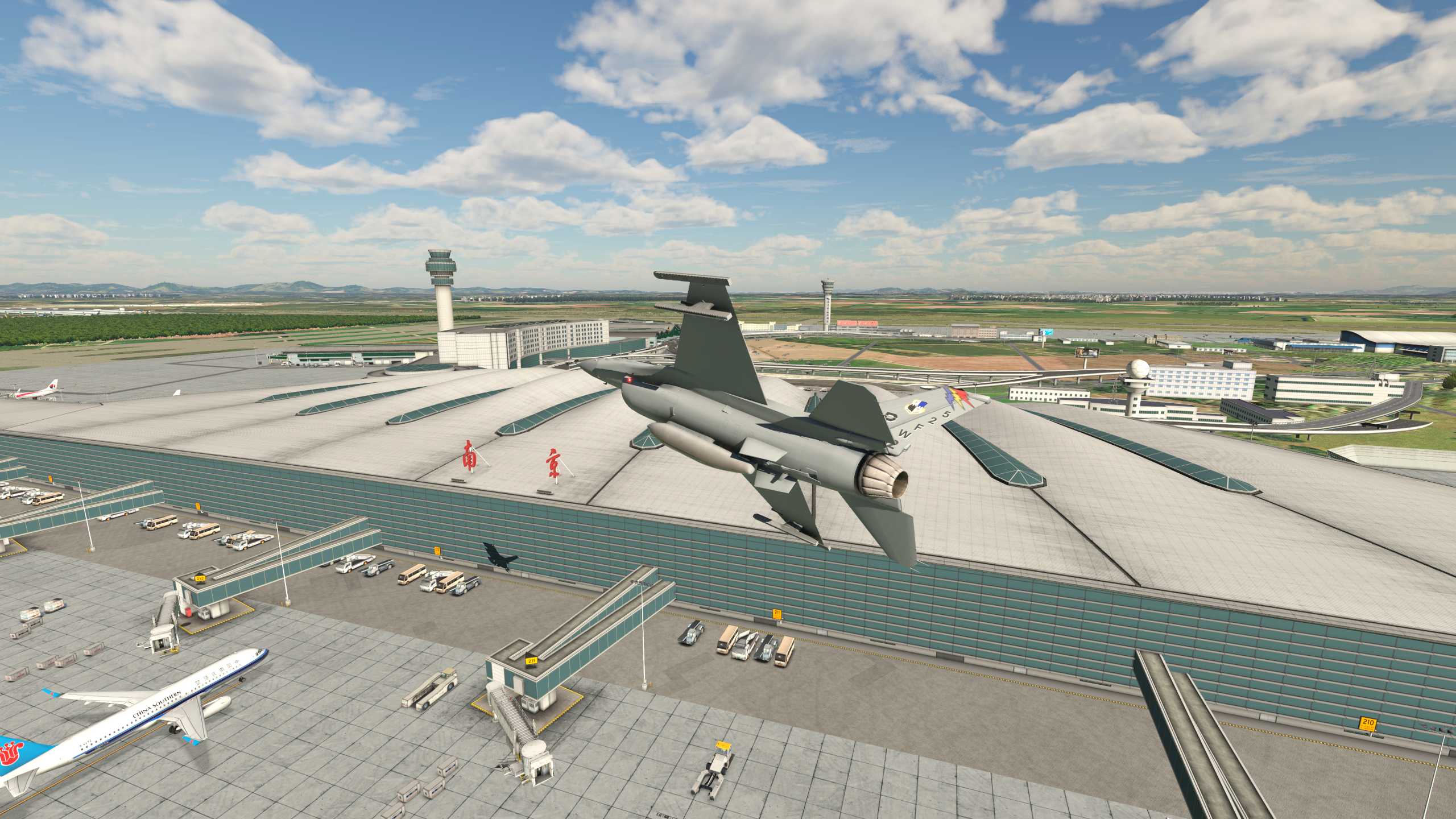 XP11 南京市中心那幢高楼居然是X-Plane大厦-7025 