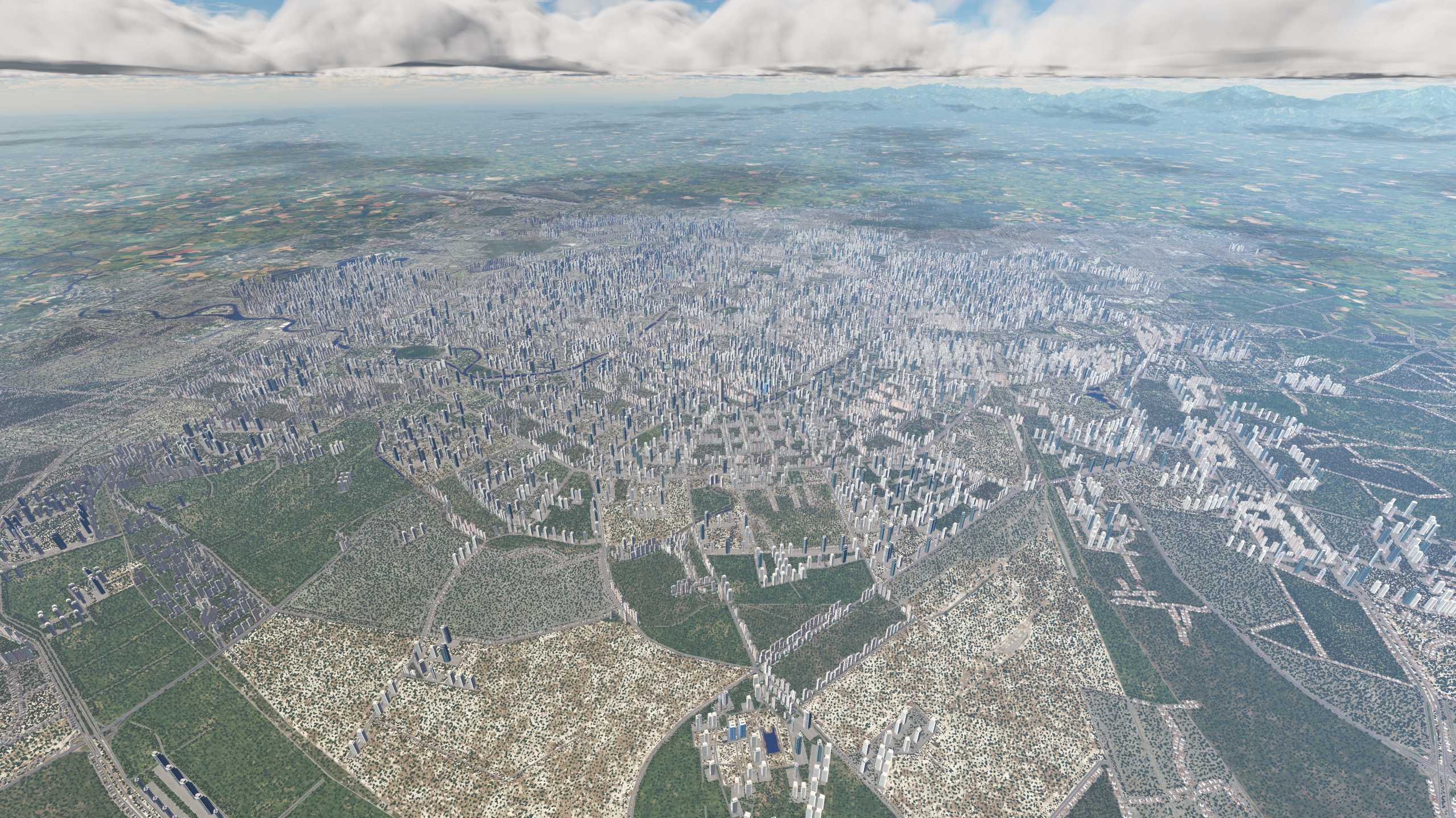 XP11 城市地景-----成都市再次升级效果-3501 