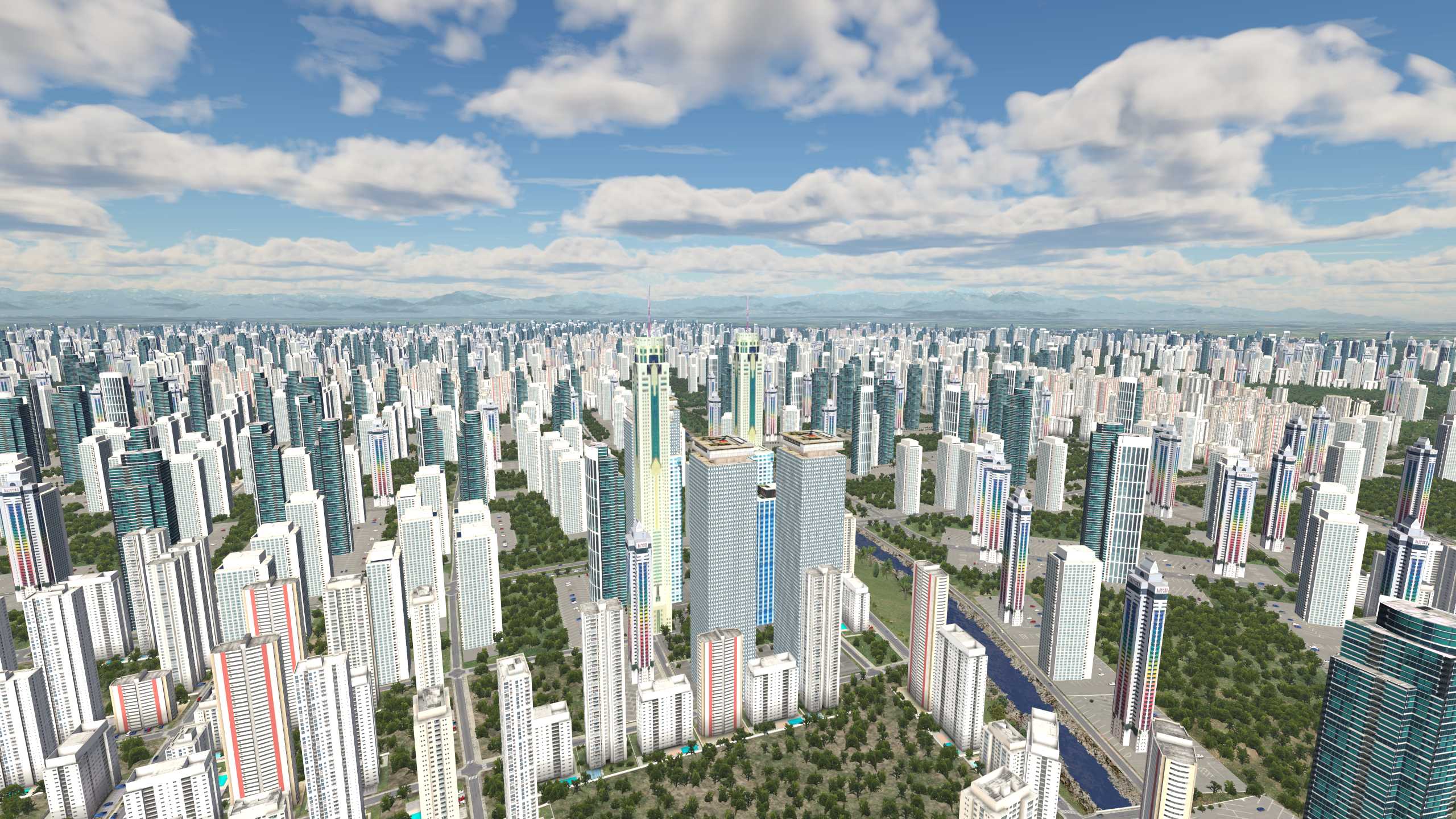 XP11 城市地景-----成都市再次升级效果-4335 