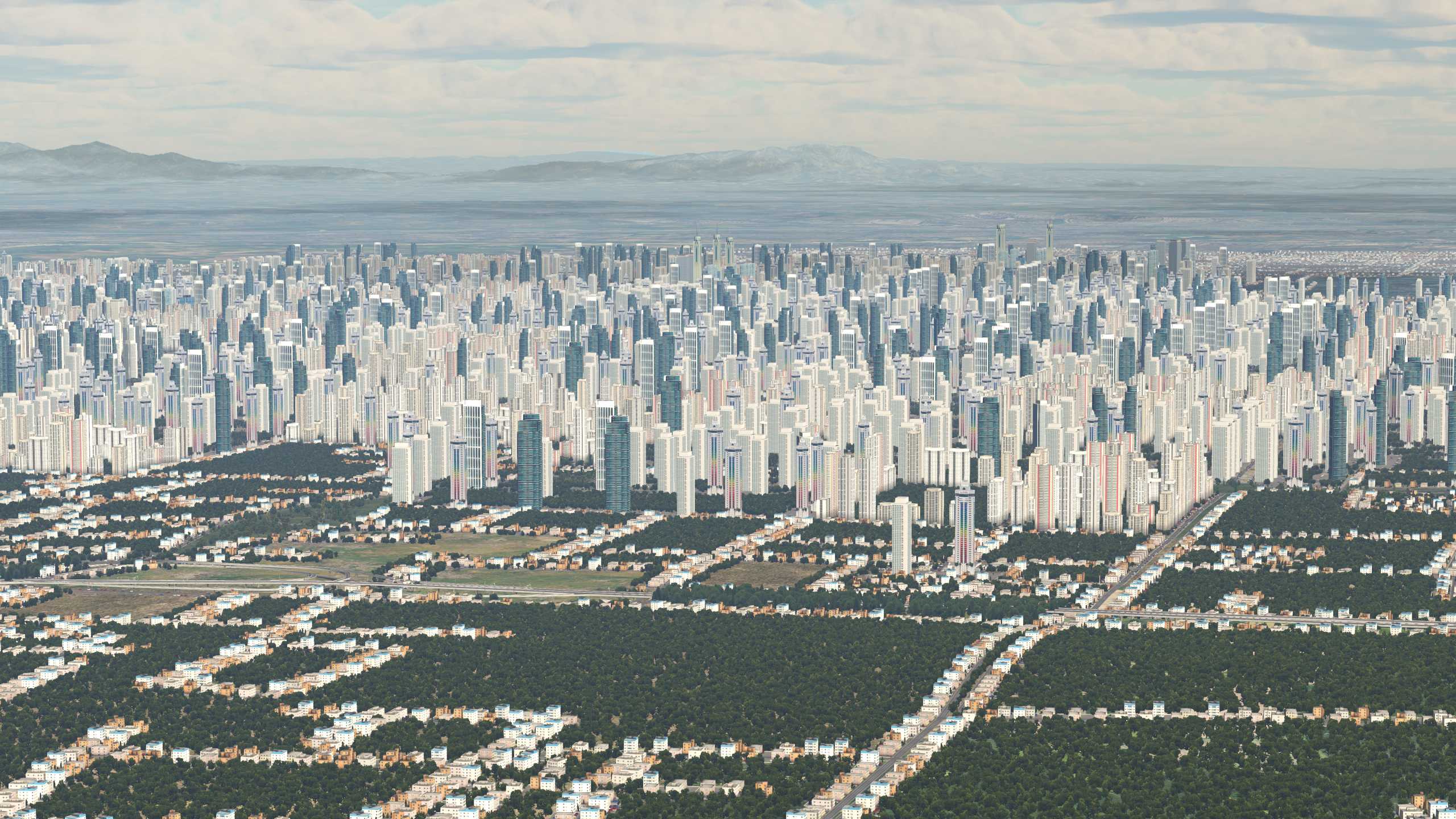 XP11 城市地景-----西安市再次升级效果-865 