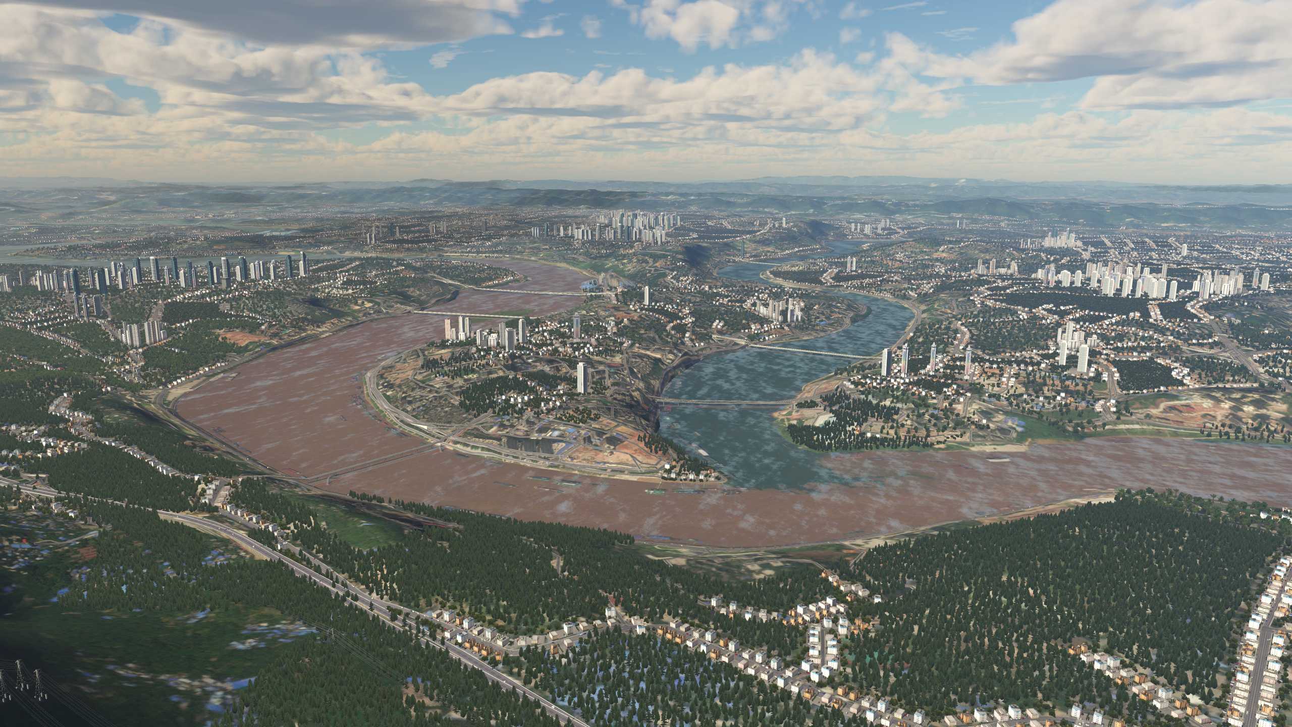 XP11 城市地景-----重庆效果-5480 