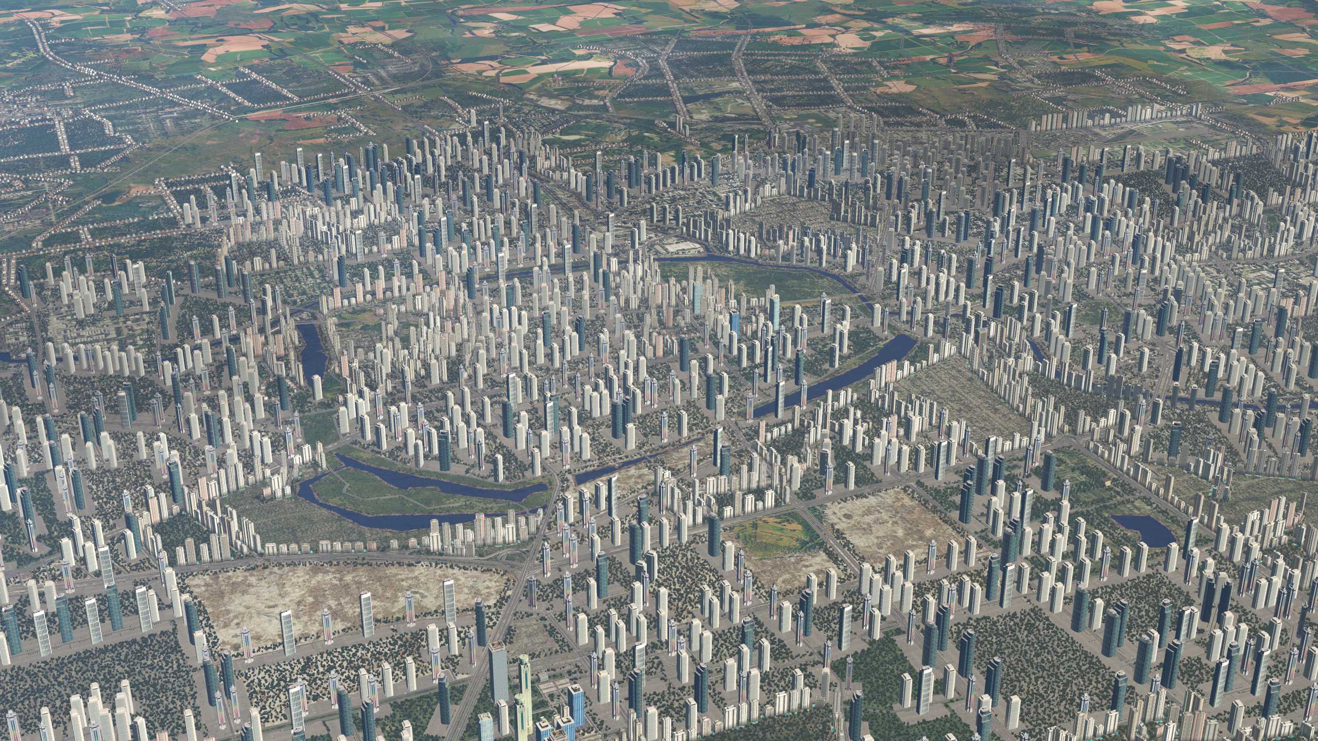 XP11 城市地景-----合肥市升级效果-7799 