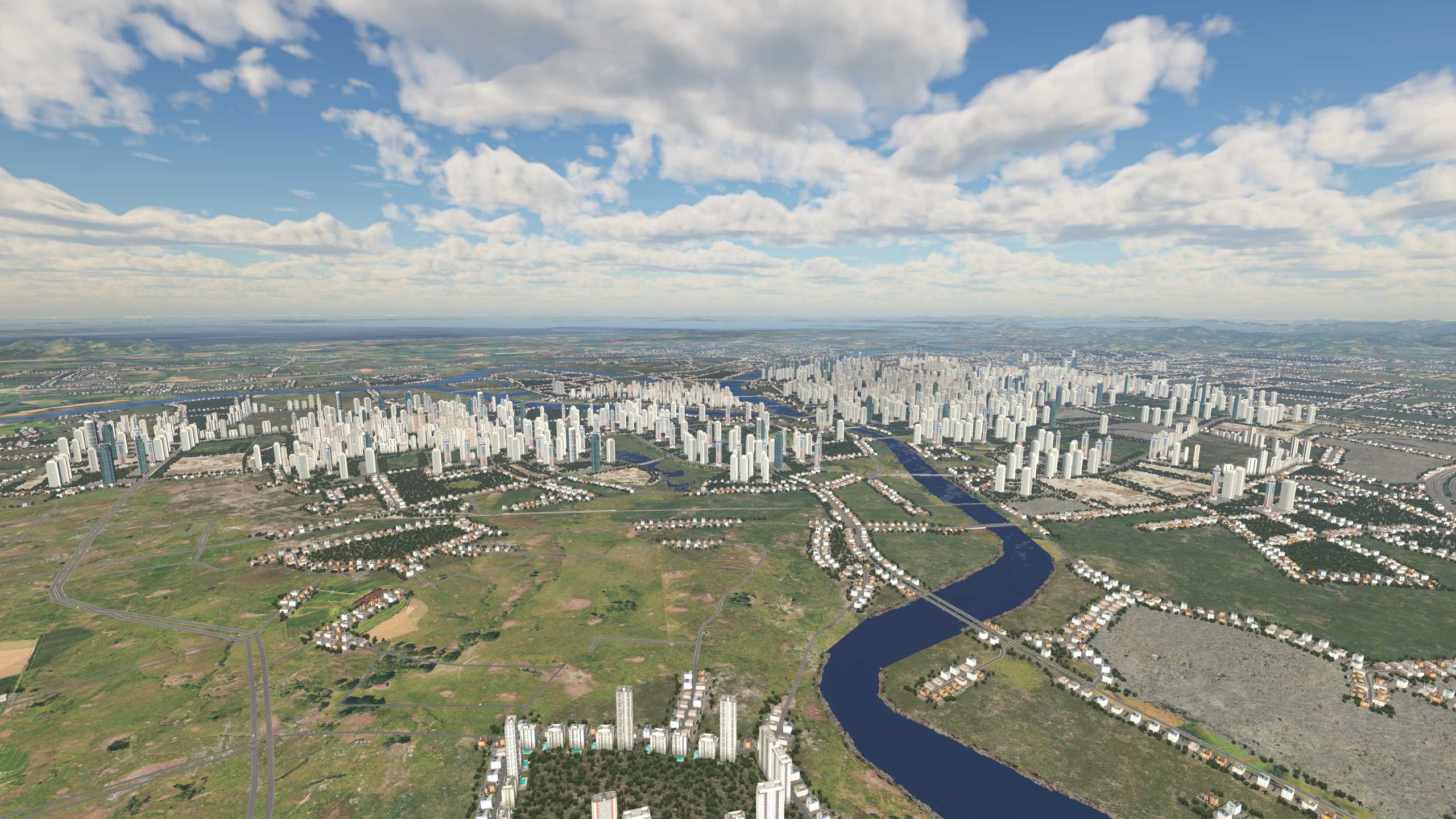 XP11 城市地景-----宁波市升级效果-9224 