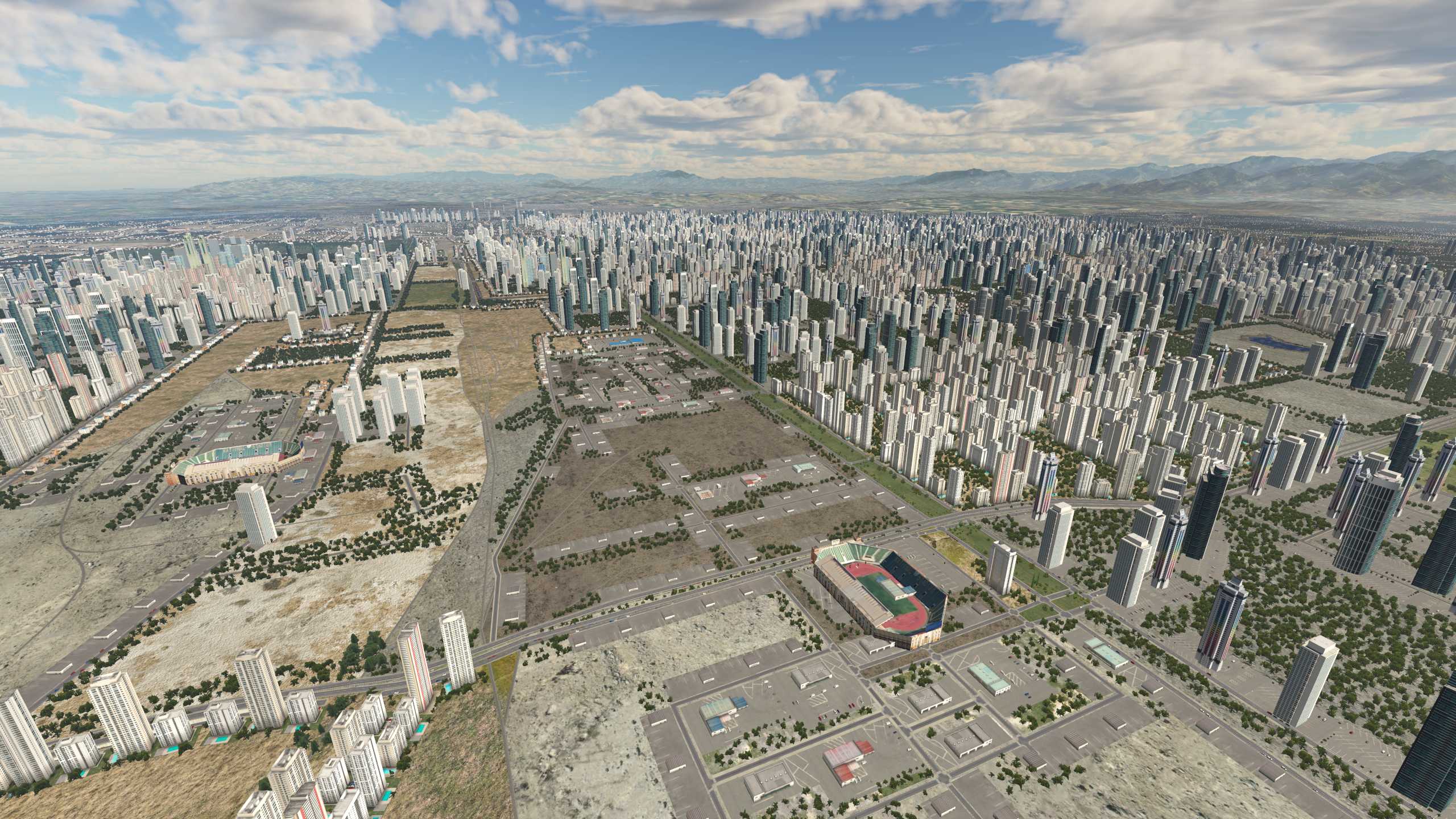 XP11 城市地景-----西安市升级效果-7943 