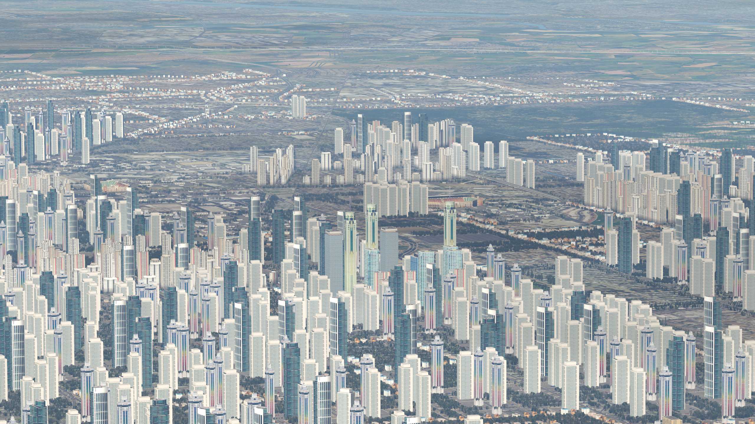 XP11 城市地景-----西安市升级效果-4428 