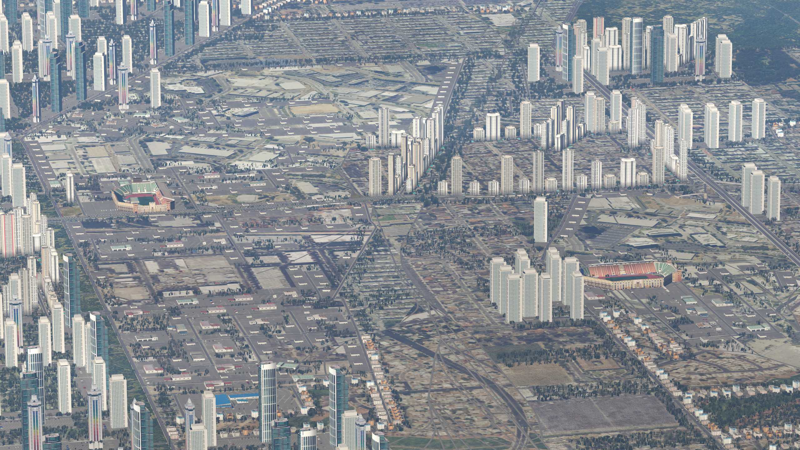 XP11 城市地景-----西安市升级效果-6181 