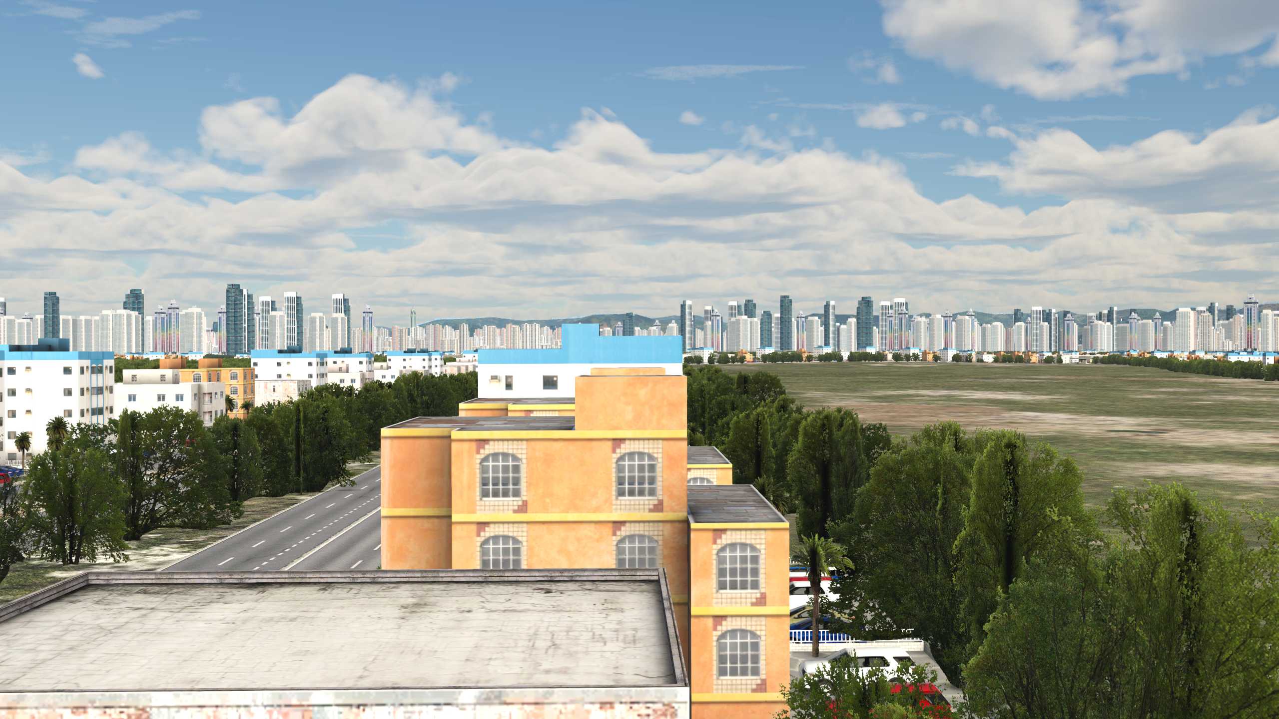 XP11 城市地景-----福州效果-3073 