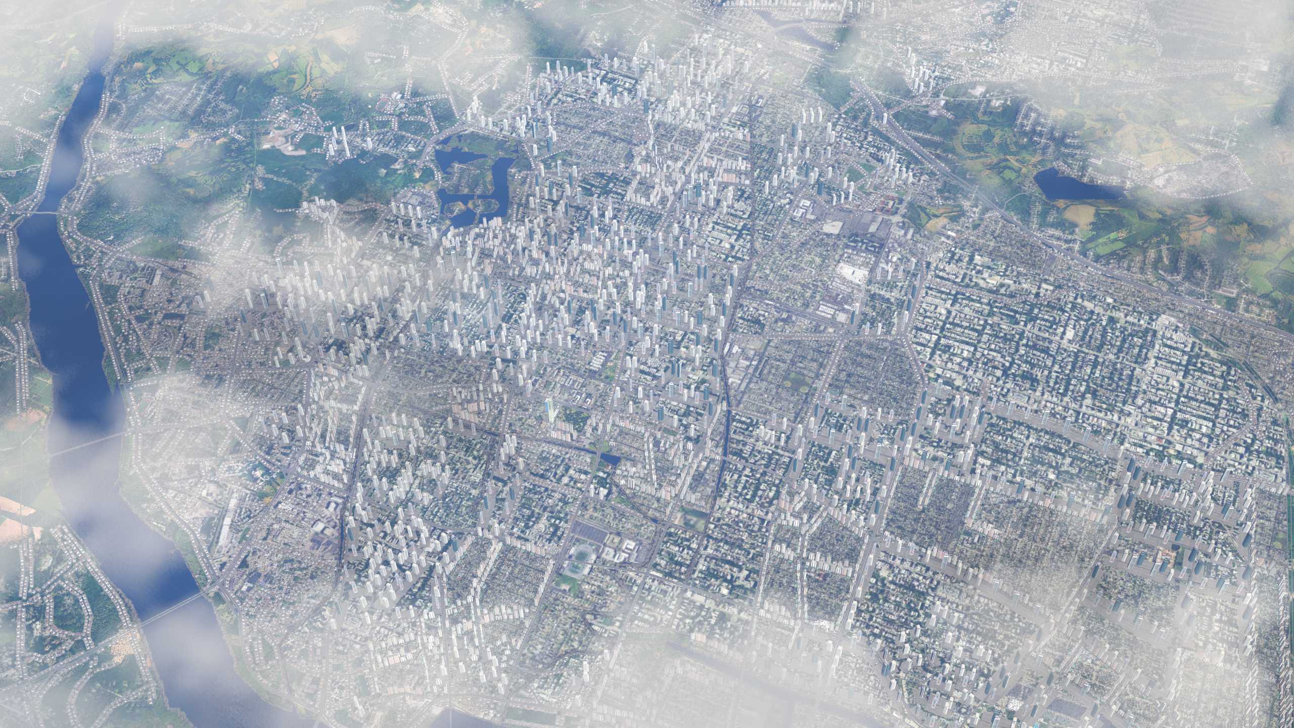 XP11 城市地景-----福州效果-4493 