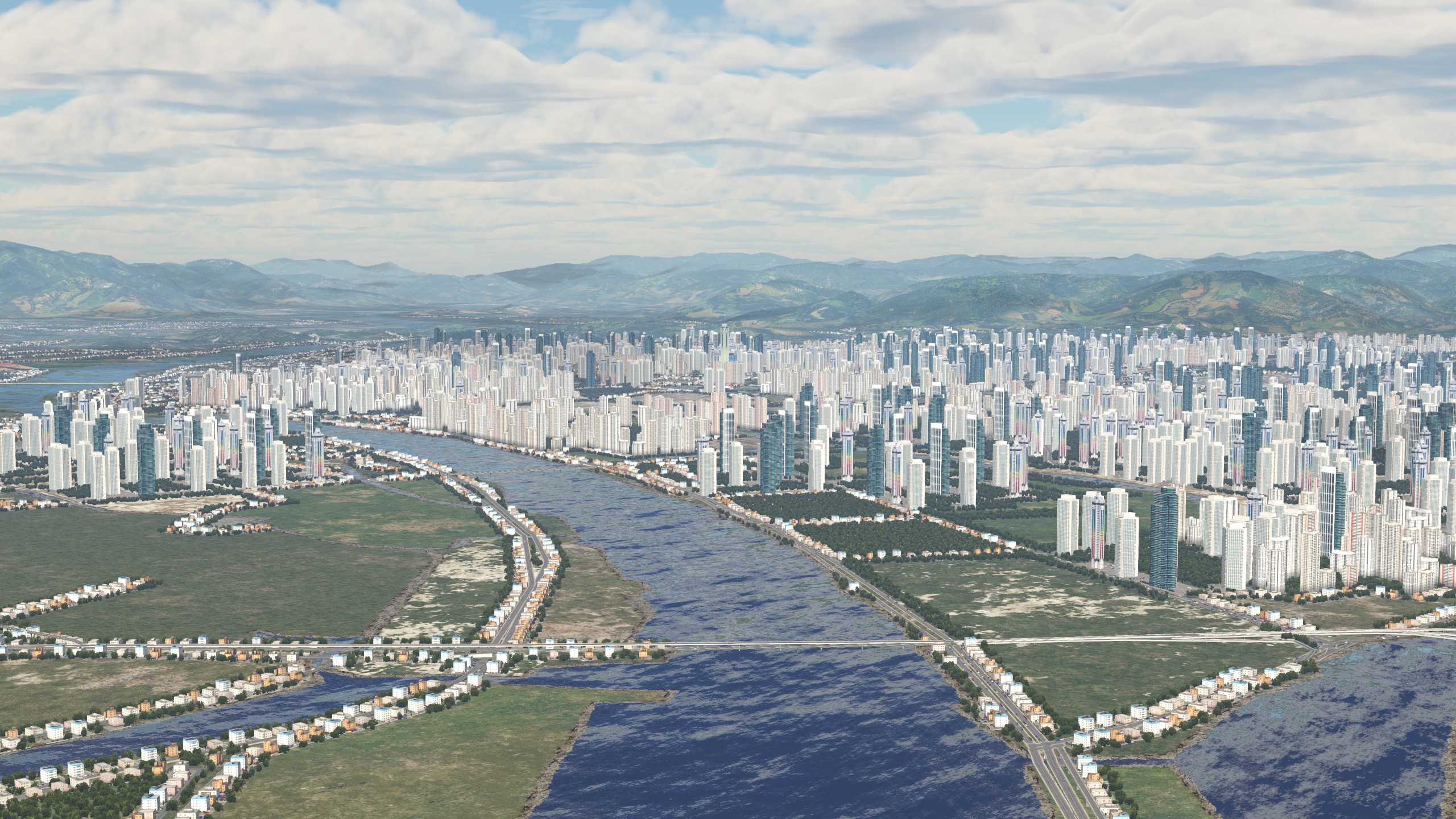 XP11 城市地景-----福州效果-3893 
