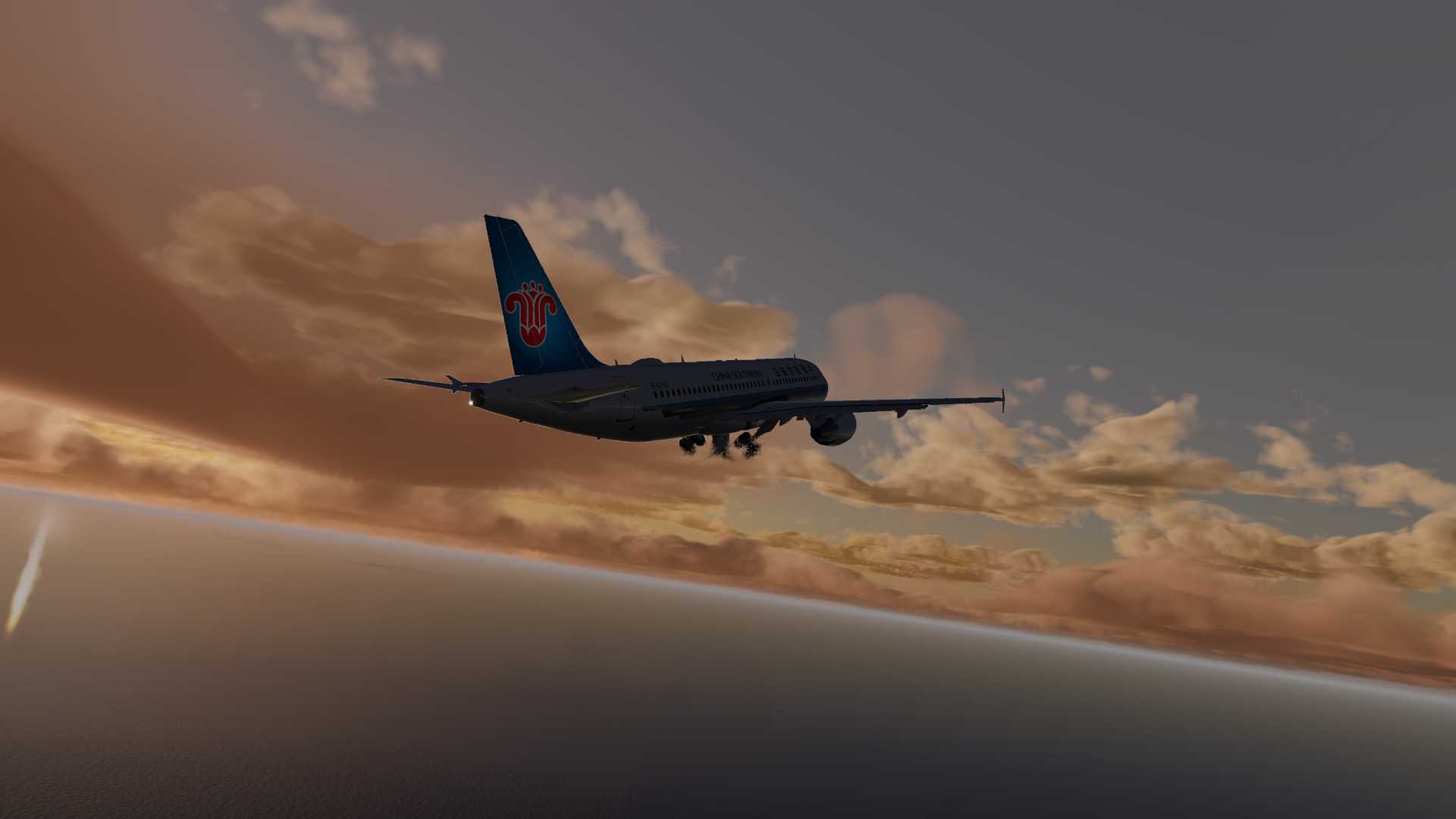【X-Plane 11】黄昏接近时-5890 