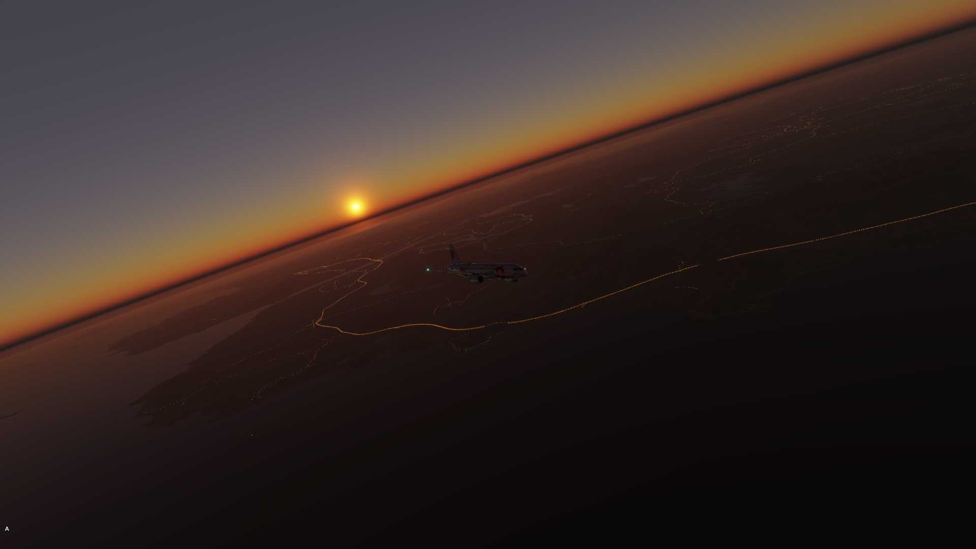 【X-Plane 11】黄昏接近时-1779 