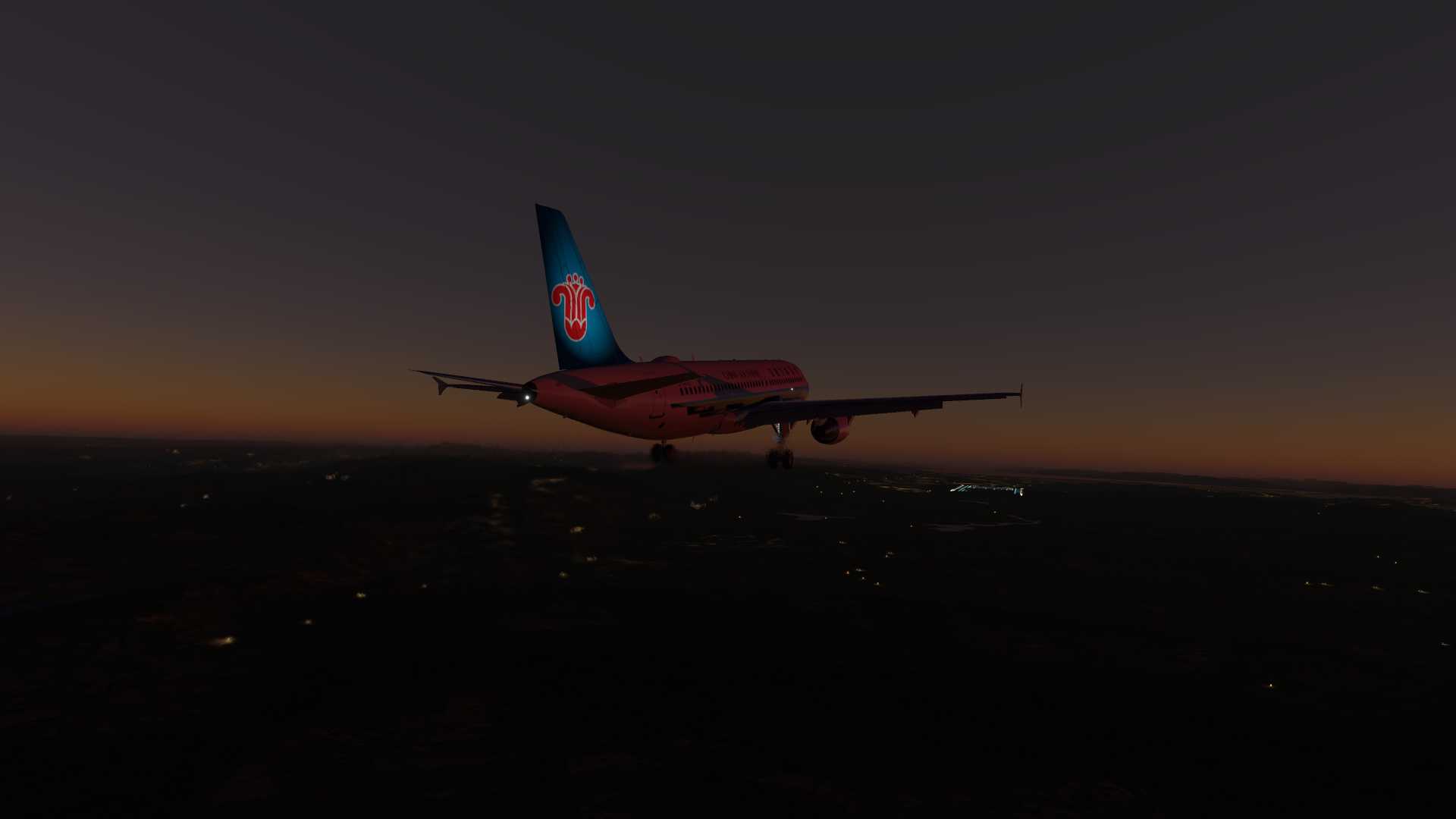 【X-Plane 11】黄昏接近时-7849 