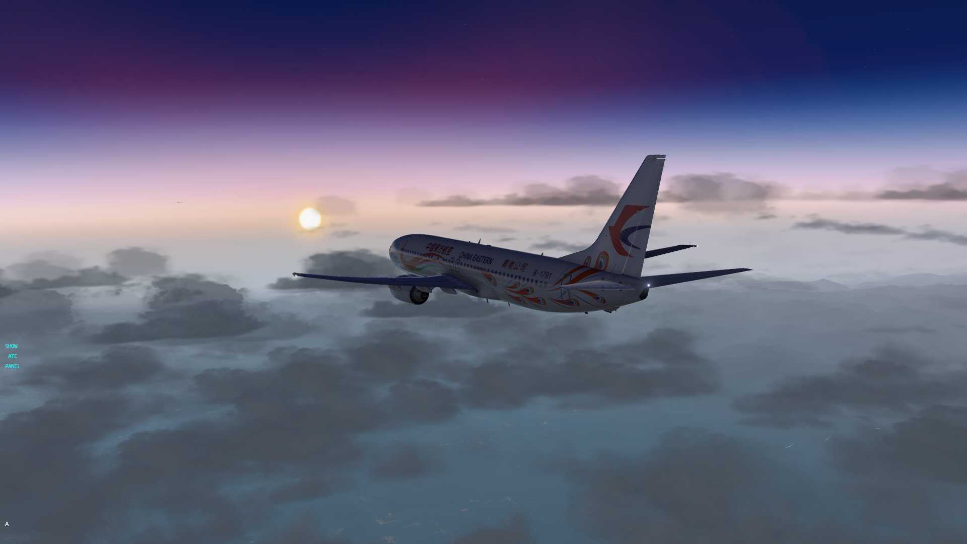 【X-Plane 11】黄昏接近时-9388 