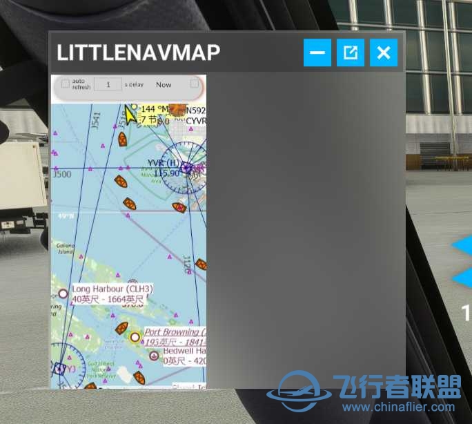 为何我的LittleNavMap只显示一半？-9720 