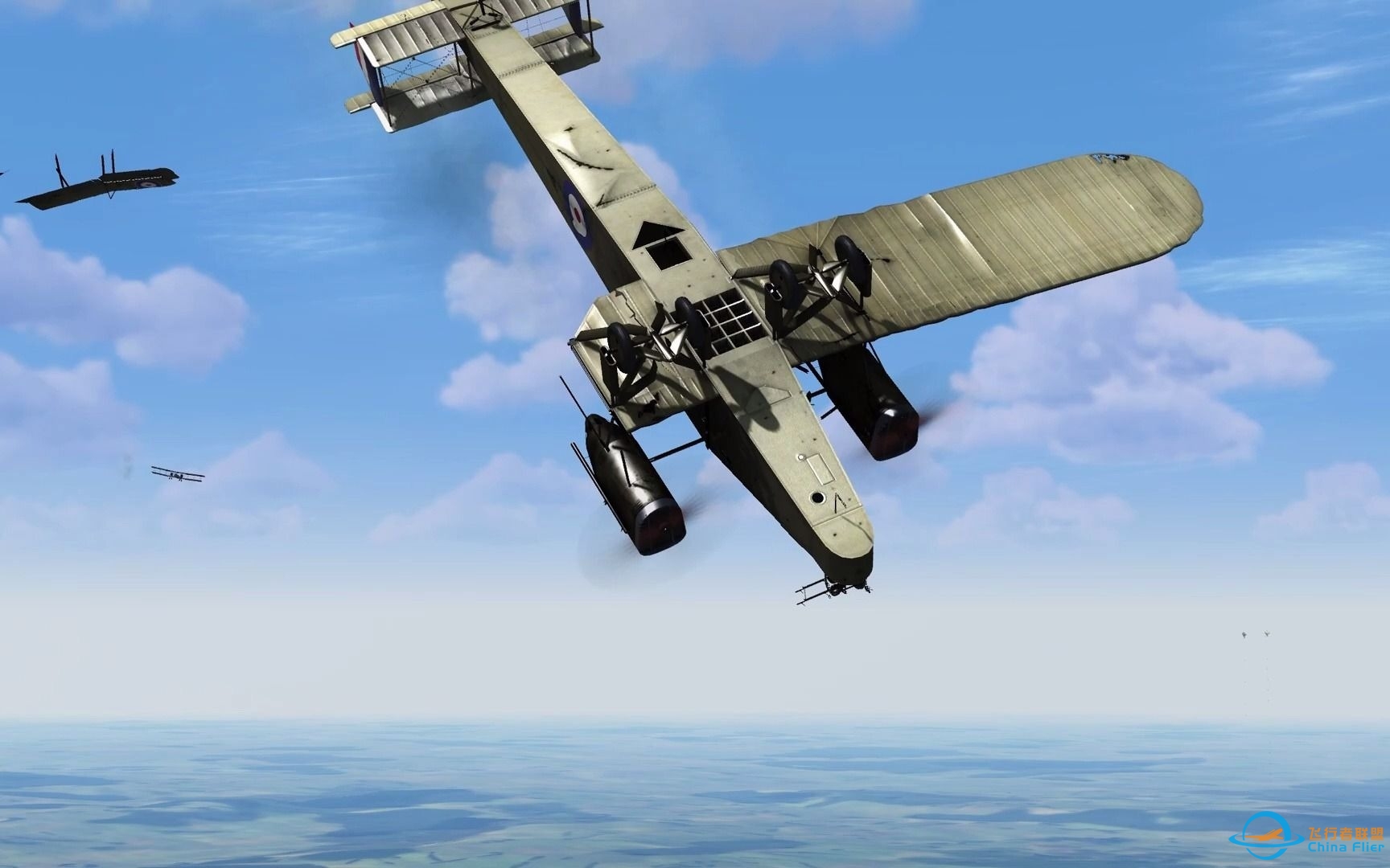 轰炸机交战，坠毁，碰撞V13 - Rise of Flight Crashes-658 