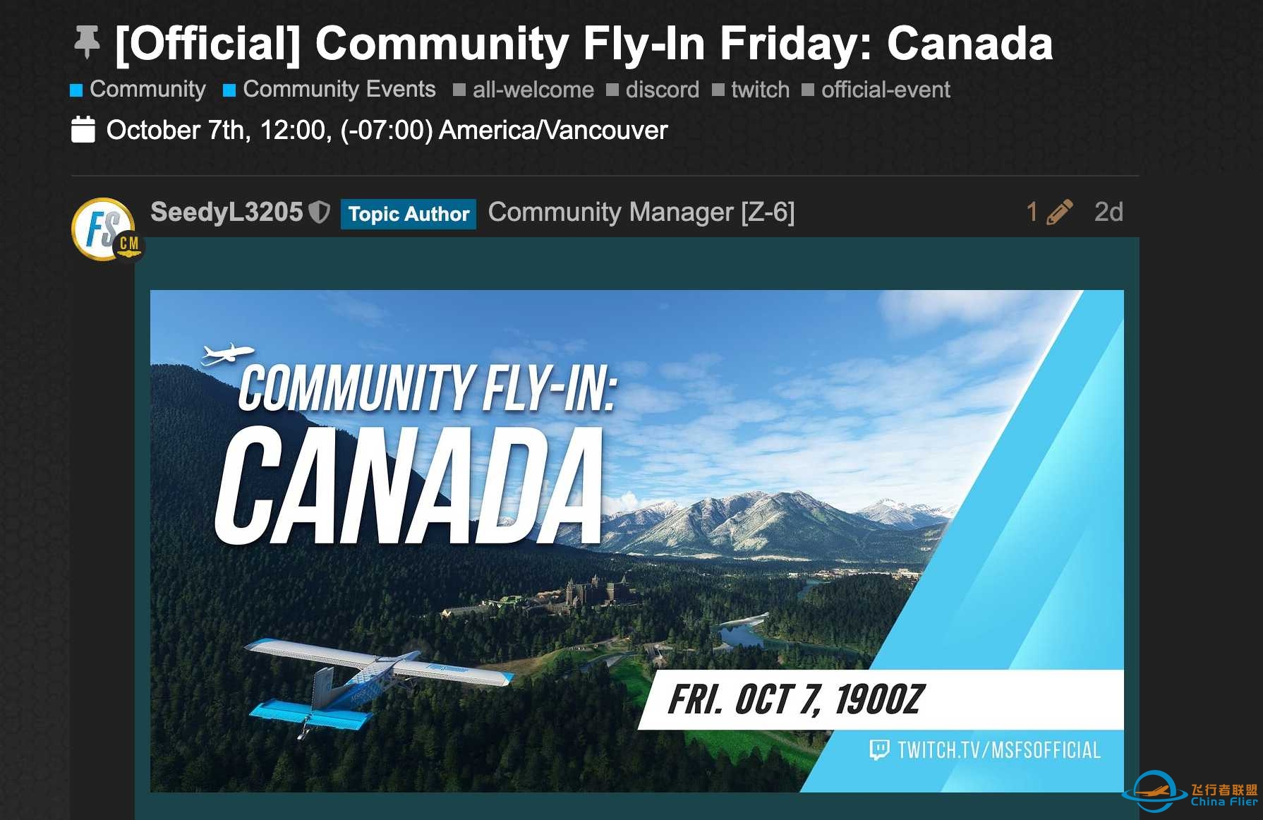有谁今天中午飞了微软组织的Community Fly-In Friday: Canada？-1373 