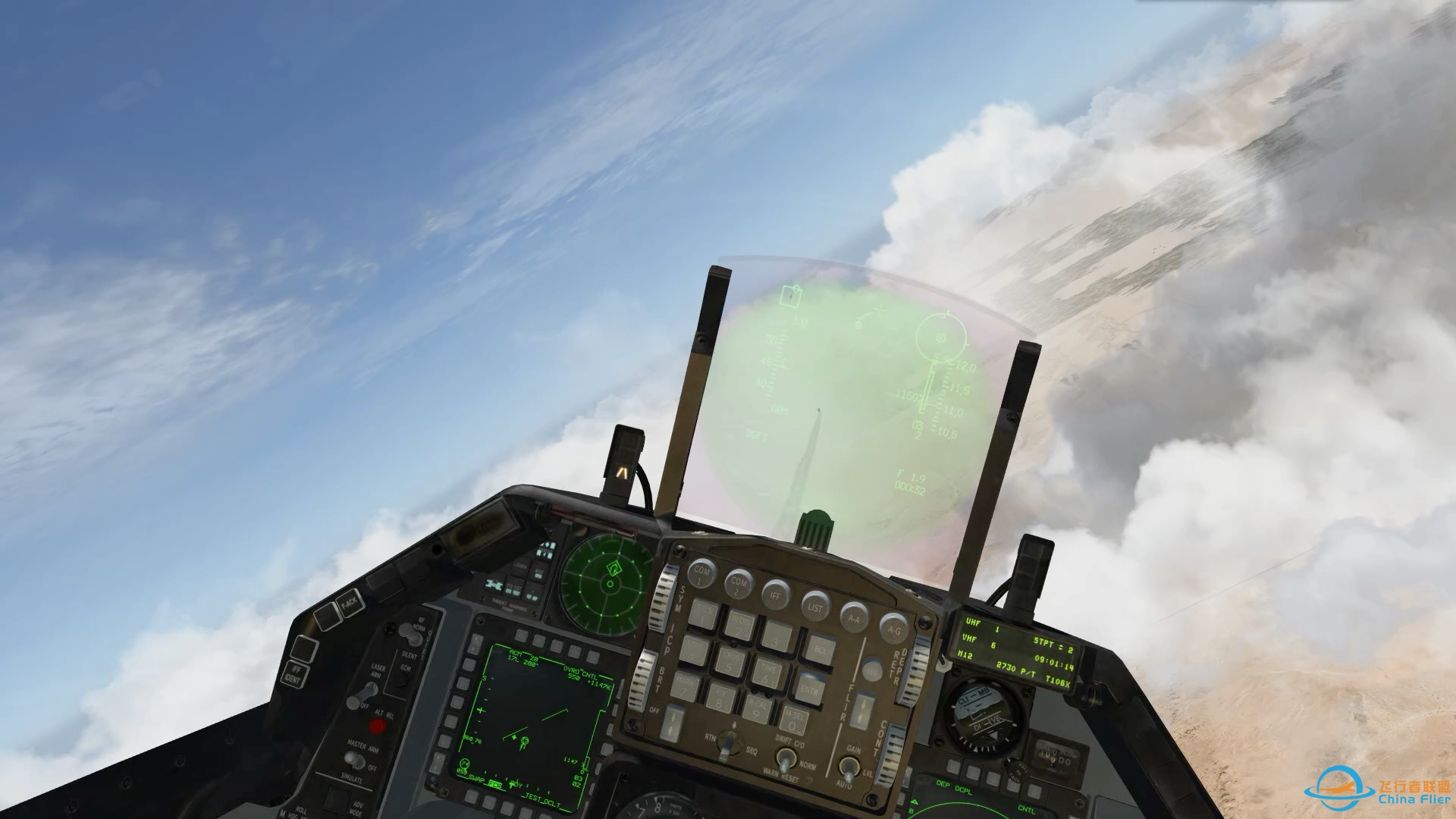 Falcon BMS 4.36 F-16A这机炮瞄具看不太习惯-1391 