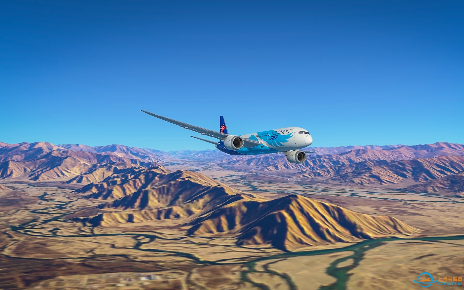 【INFINITE FLIGHT】凌晨IF迎来大更新（地形+全球机场），尝试用787在拉萨机场着陆-2590 