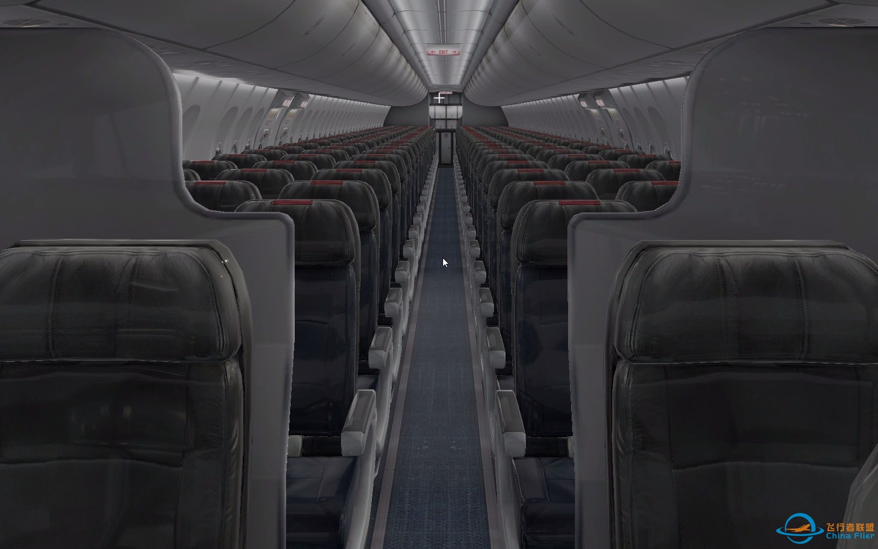 [x-plane11]up喜提x-plane11，第一次飞zibo737客舱内部观光-7193 