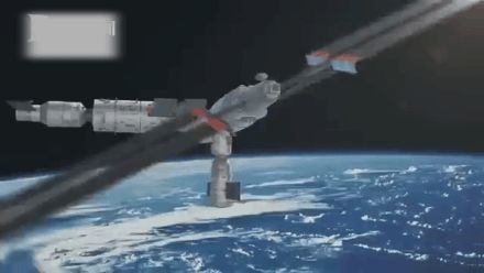 问天实验舱开工，一对大太阳翼开始转动，中国空间站是风力 ...-2788 