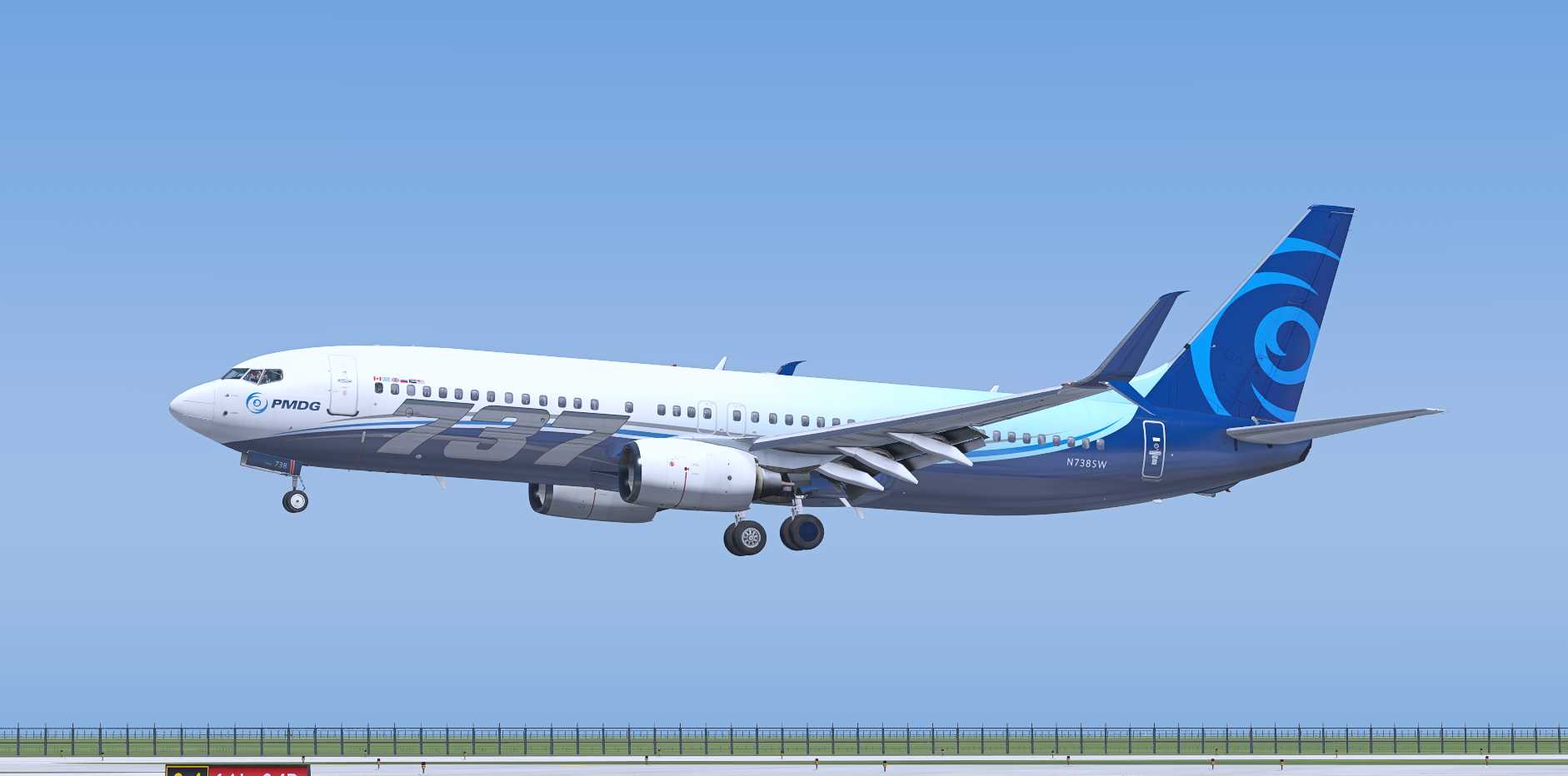 PMDG涂装的zibo737-4664 