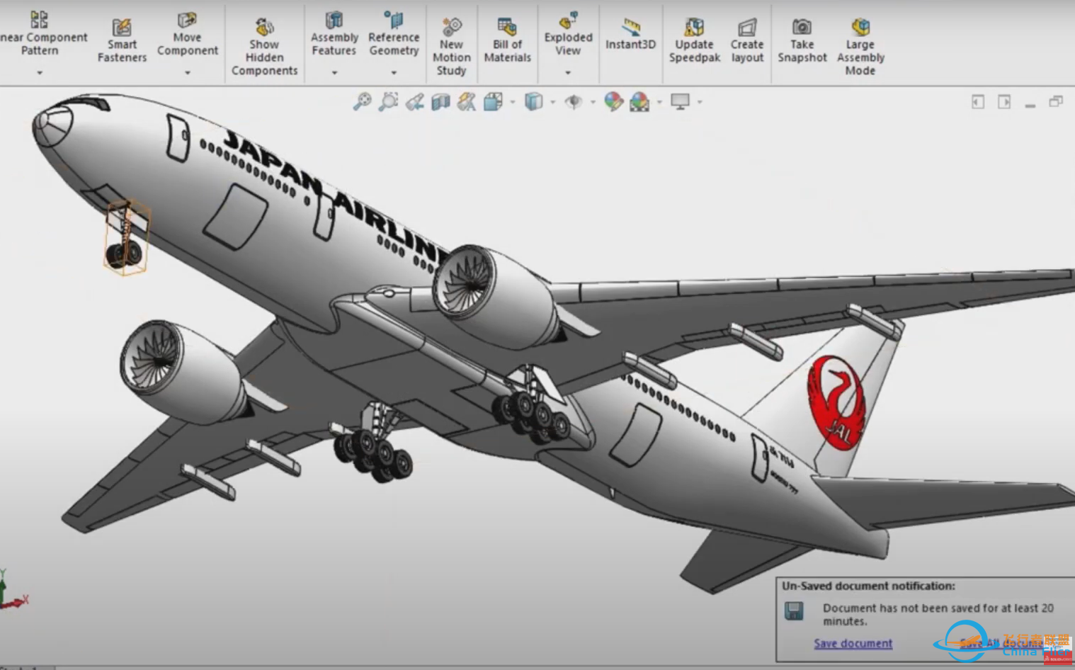SolidWorks建模最新波音777带蓝图【持续更新】-7462 