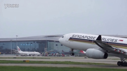 新加坡航空 空客A330-343 白云机场01跑道起飞-5306 