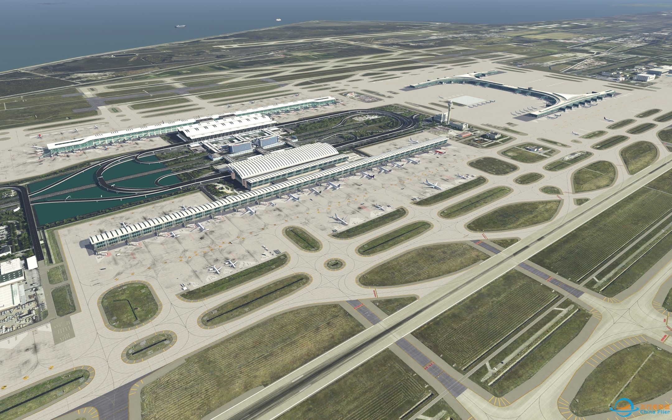 【X-Plane 11】Toliss A319上海浦东机场本场训练&amp;amp;&amp;amp;地景内测预览-3084 