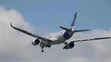 空客A380着落, 前面的空客A350赶紧起飞-1592 
