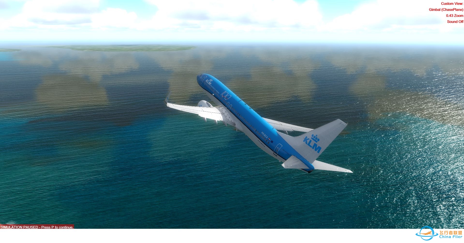 P3Dv4美图 荷航737起飞 不惨白 不灰蒙蒙-2668 