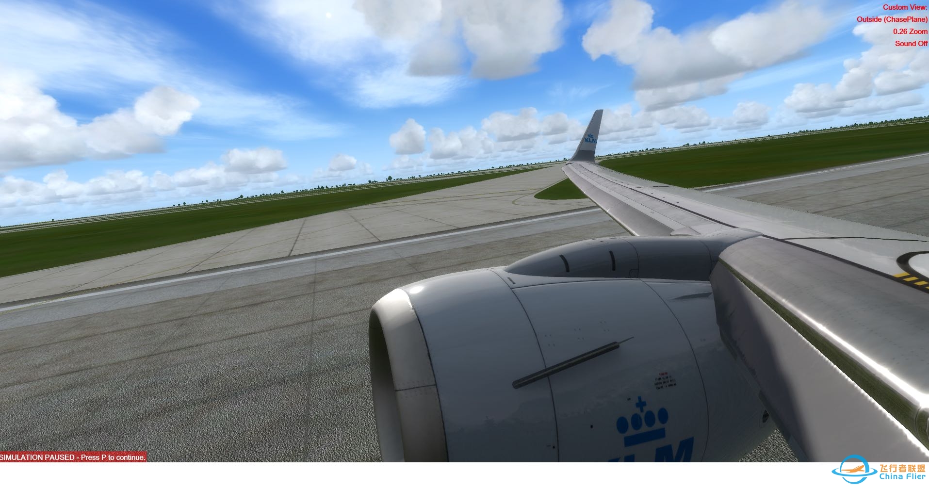 P3Dv4美图 荷航737起飞 不惨白 不灰蒙蒙-2268 