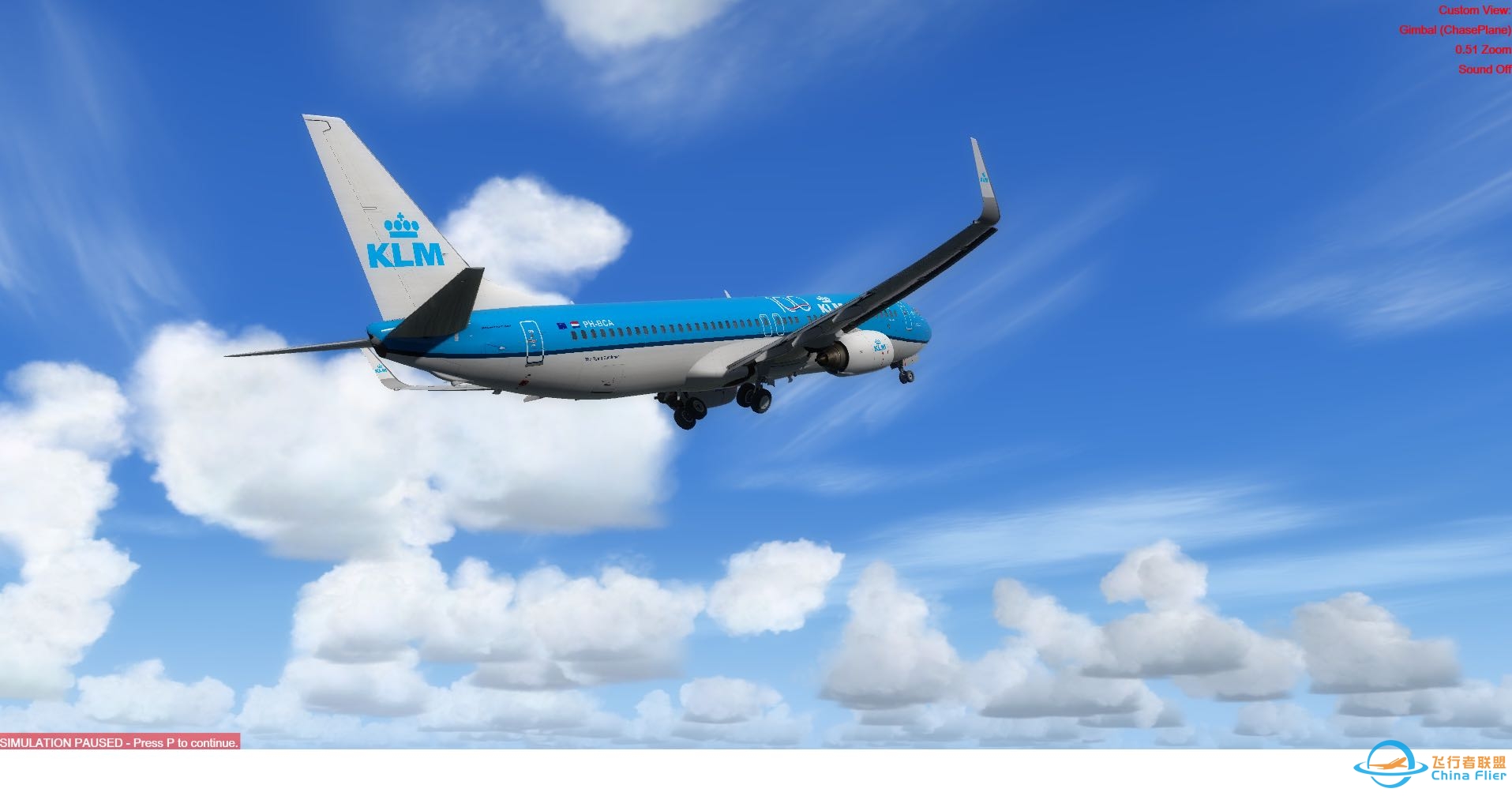 P3Dv4美图 荷航737起飞 不惨白 不灰蒙蒙-8966 