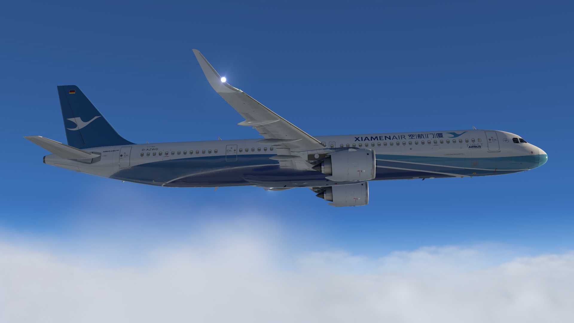 厦门航空首架空客A321-251NX-7855 