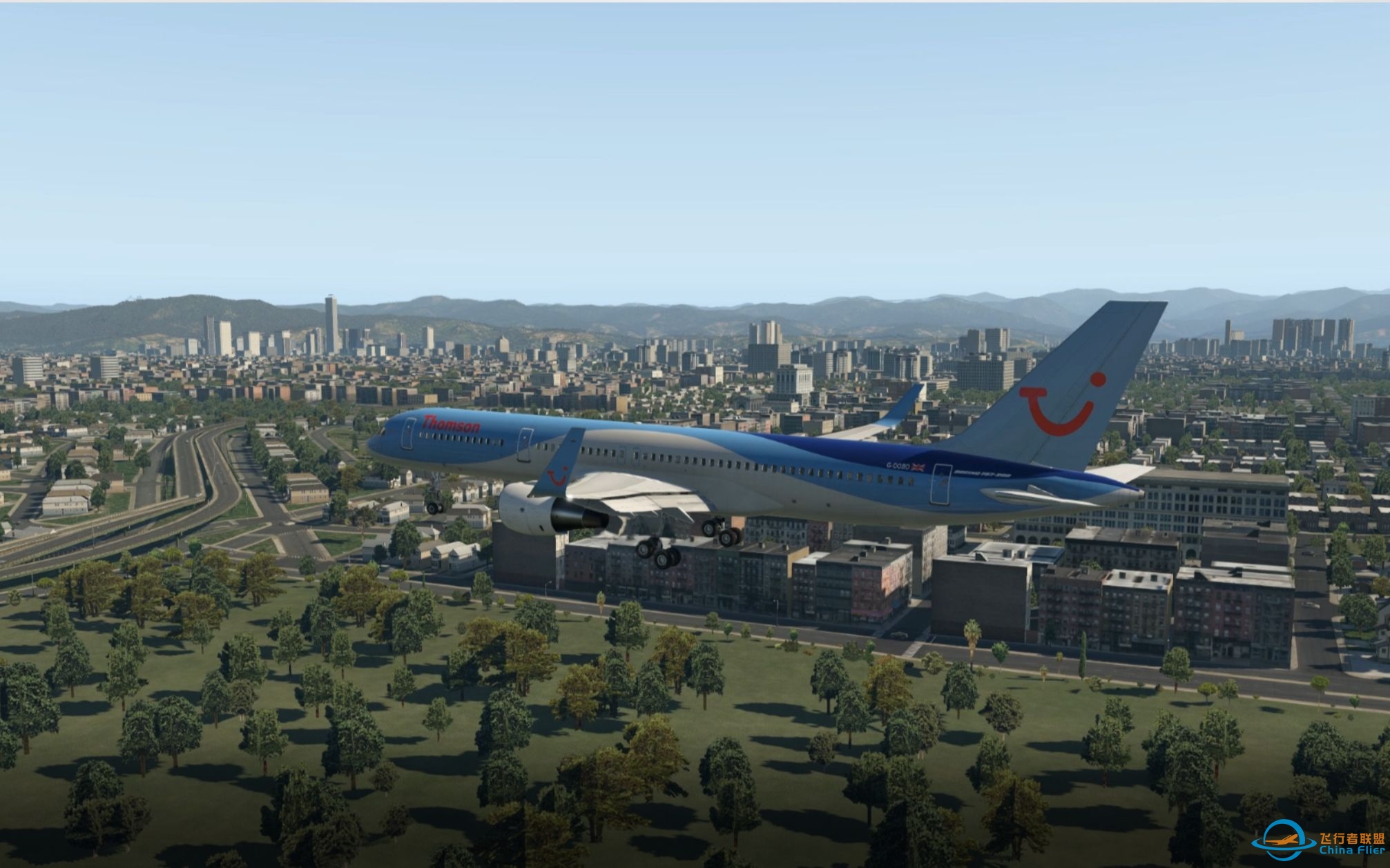 默认的XPLANE台北地景就已经这个样了，P3D的默认地景得哭晕-9410 