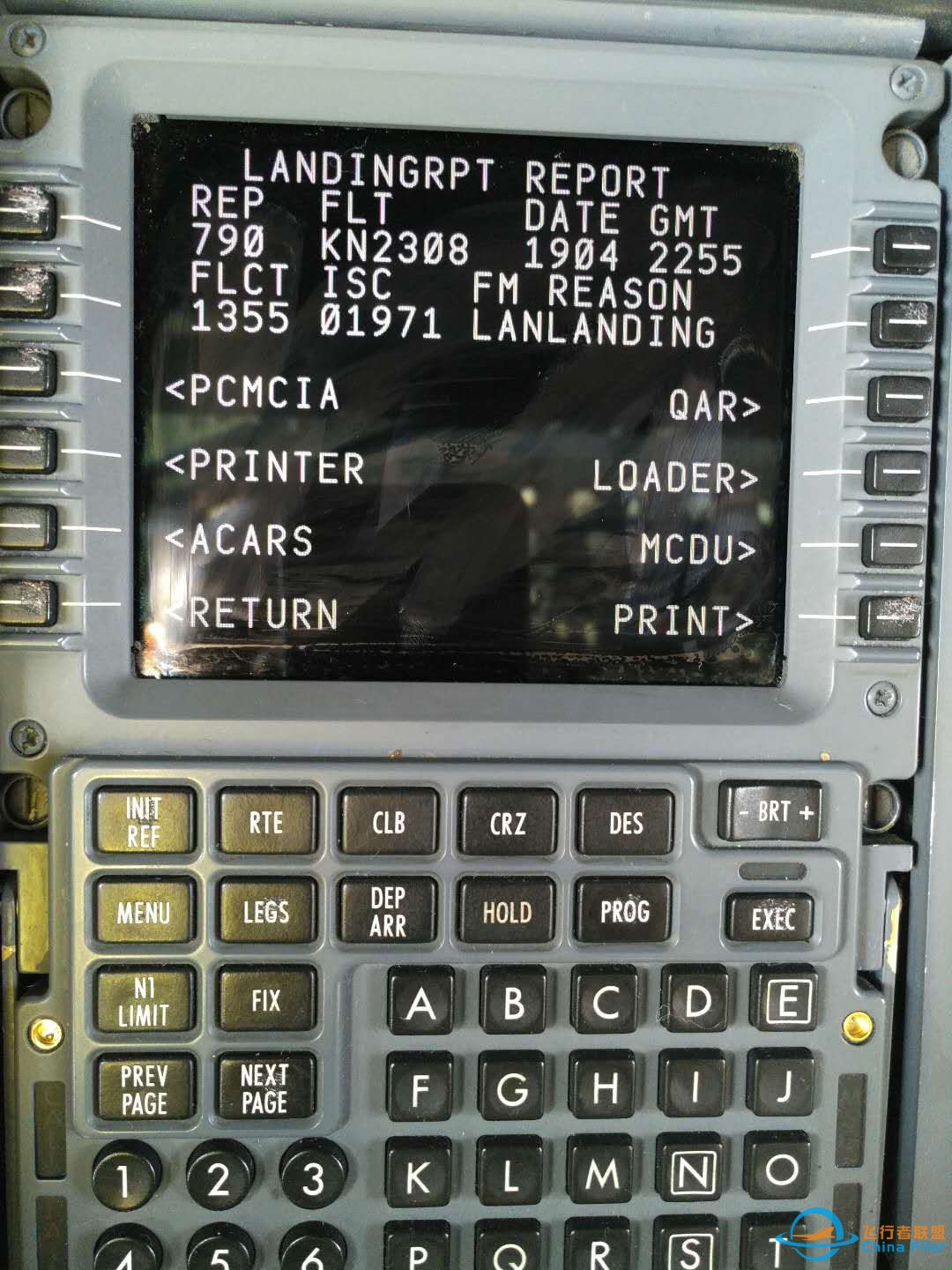 737NG 着陆报文参数详解-7118 