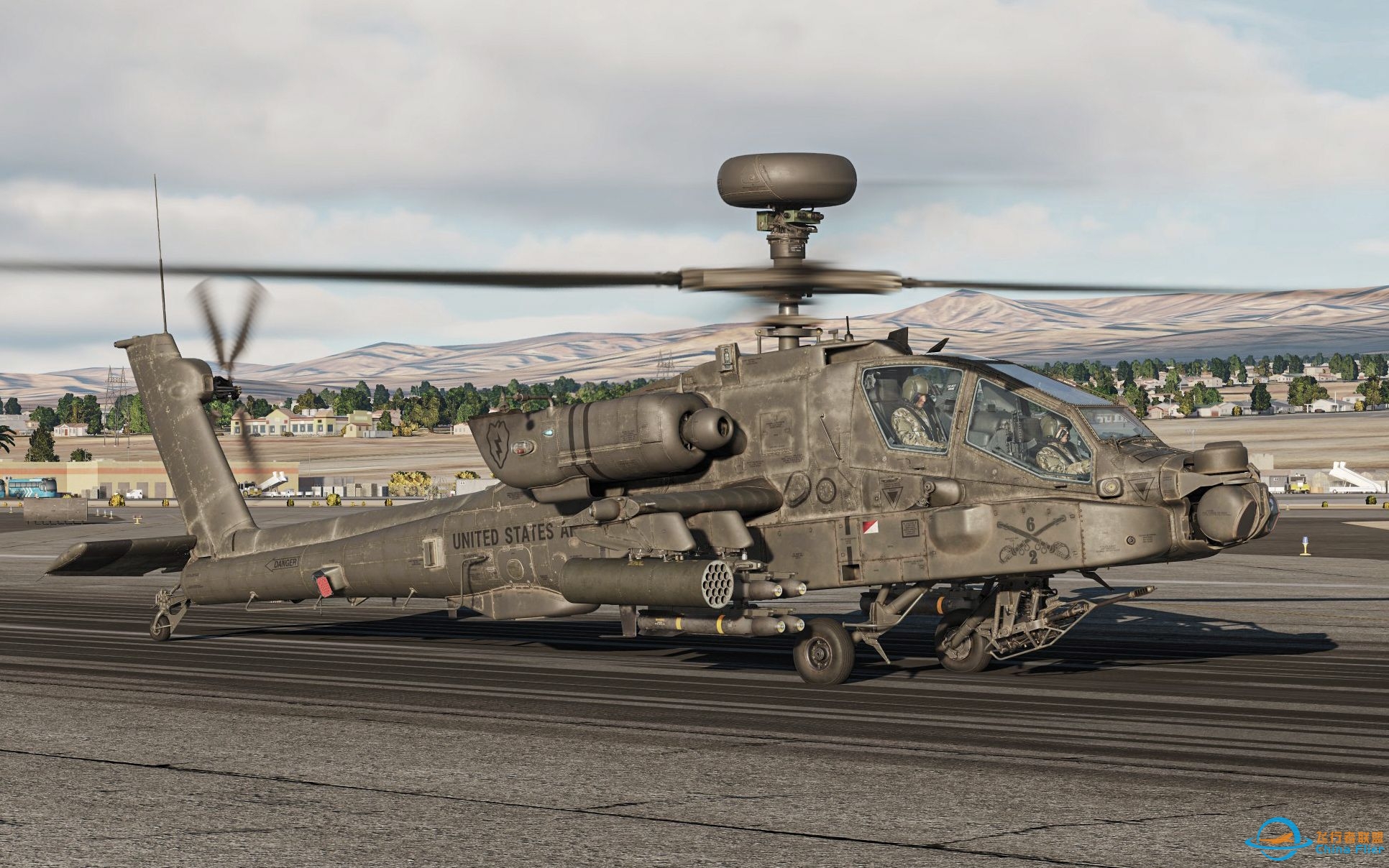【DCS World】AH-64D 真人机组 配合对地打击练习-3654 