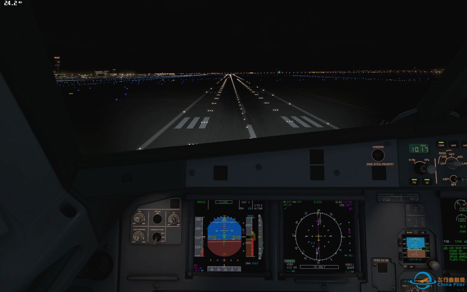 【XP11】A321着陆LLBG30跑道-3475 