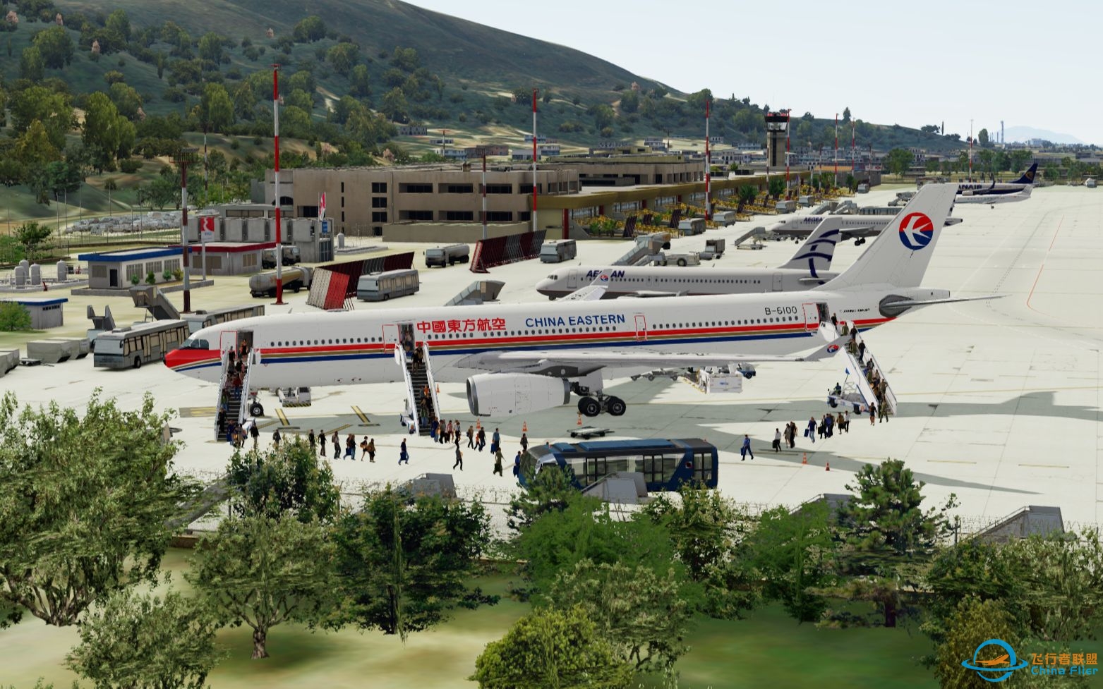 Prepar3D：A330降落罗德岛机场-8379 