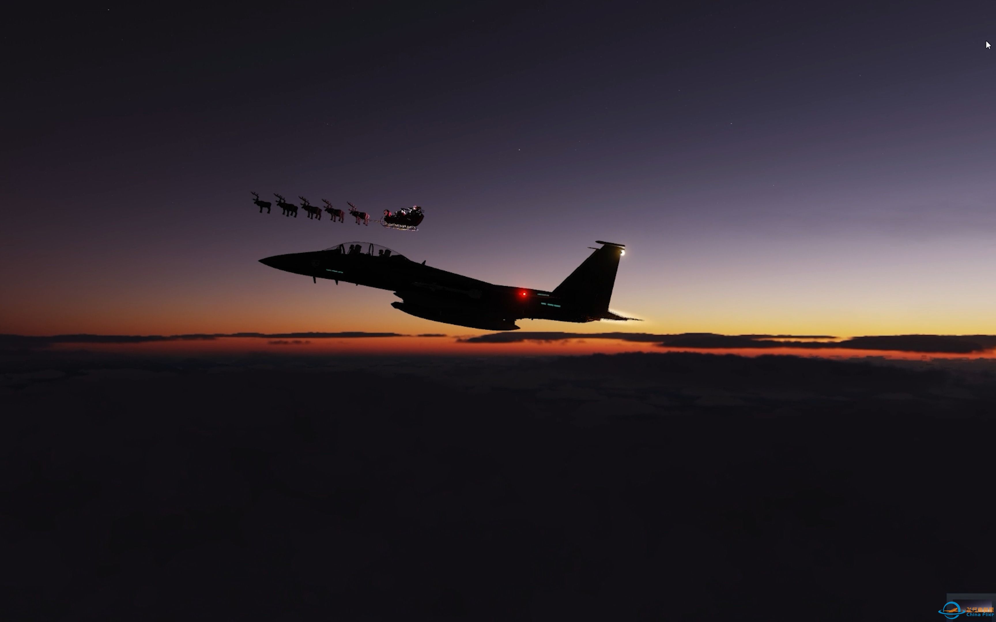 2022聖誕節特別呈獻 :DCS 護送聖誕老人 【F-15E】【4K】-3183 