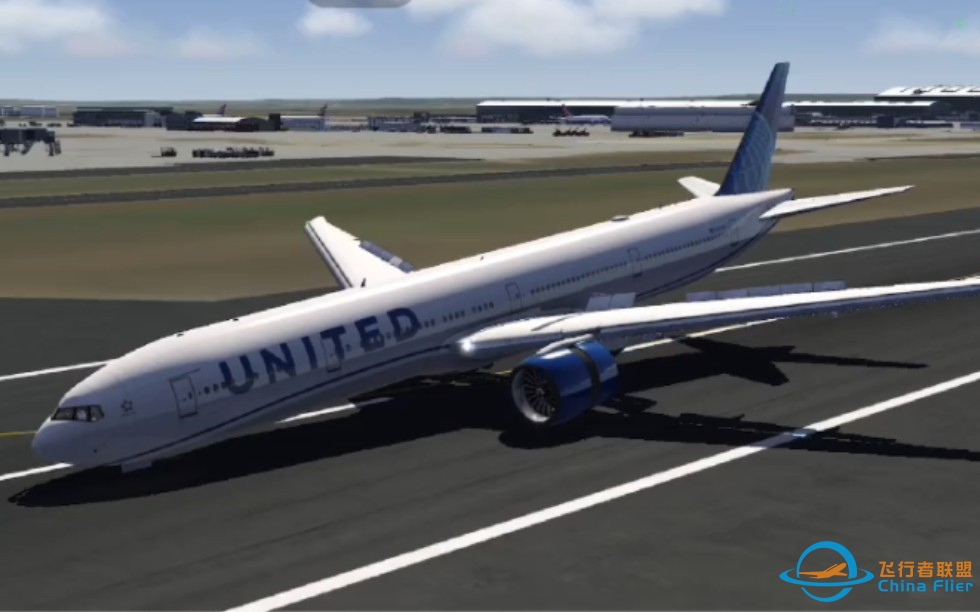 【Aerofly】降落一架失去了前起落架的波音777-300ER-4715 