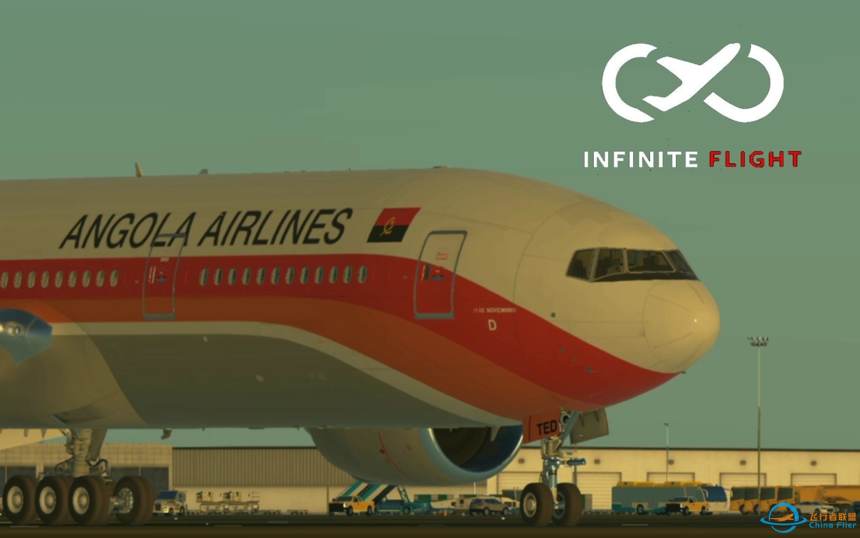 【infinite flight】还原早期开普敦机场清晨拍摄飞机-9145 