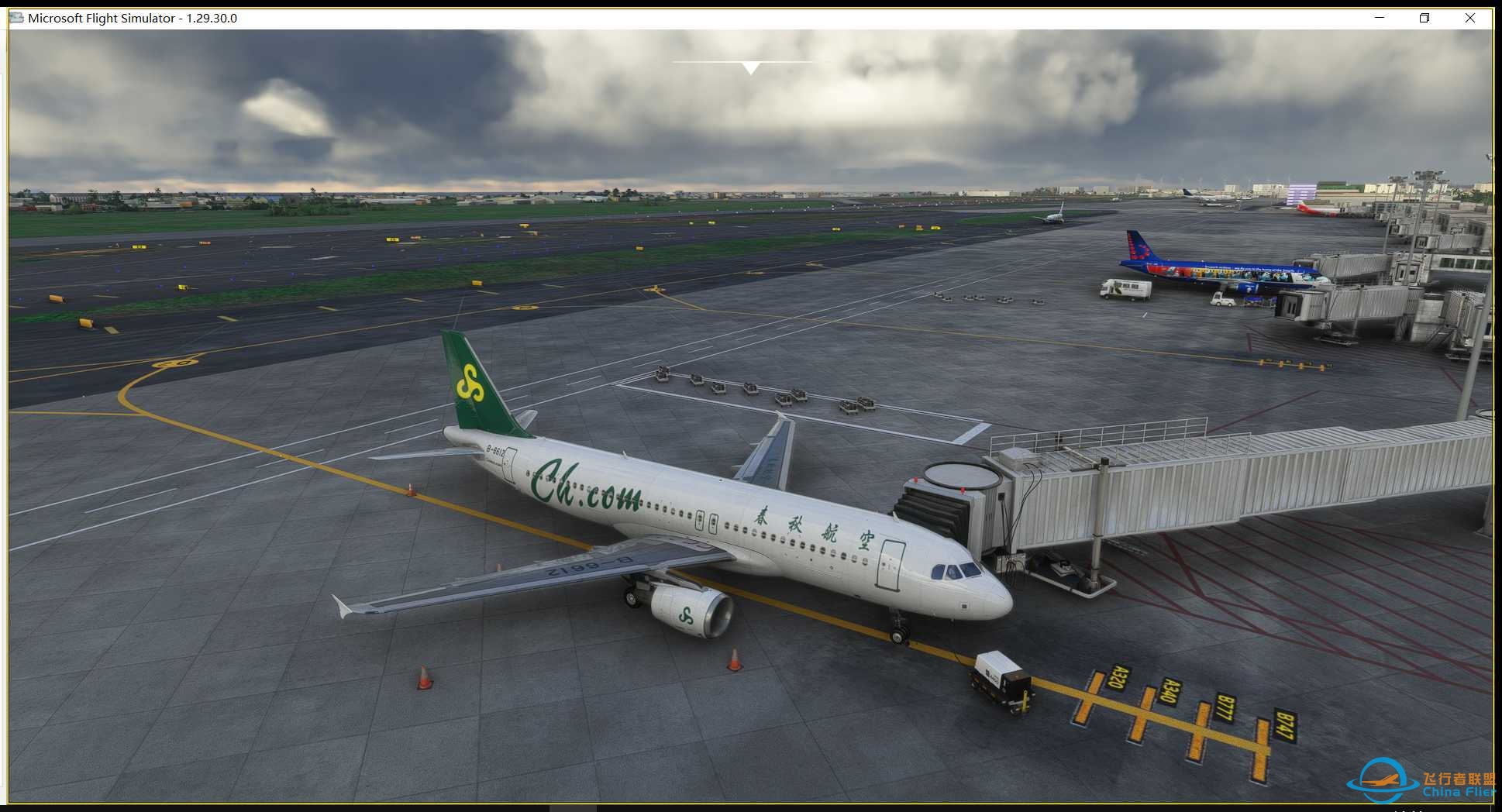 新年之际降落台北桃园机场RCTP-9957 