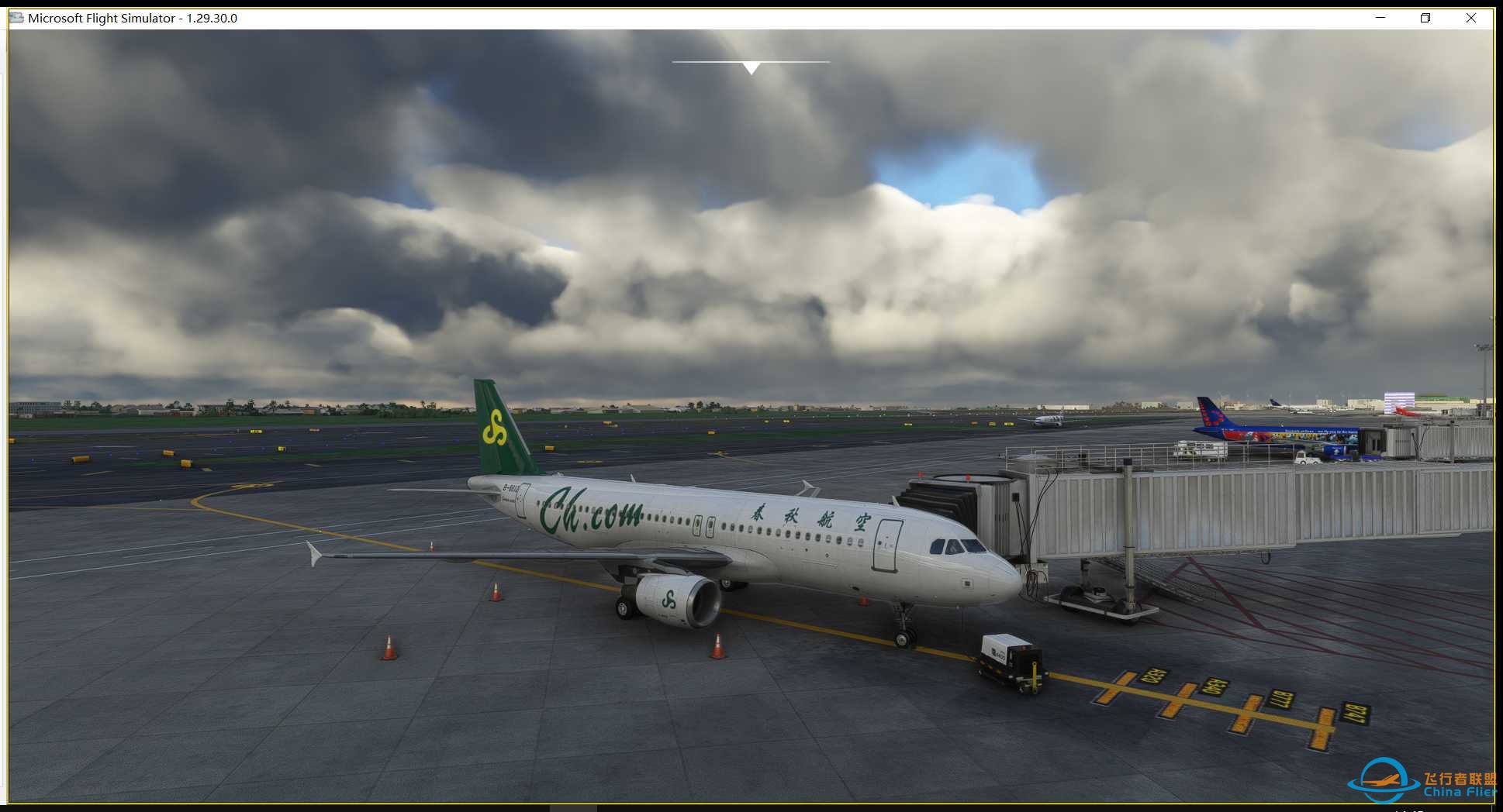 新年之际降落台北桃园机场RCTP-9880 